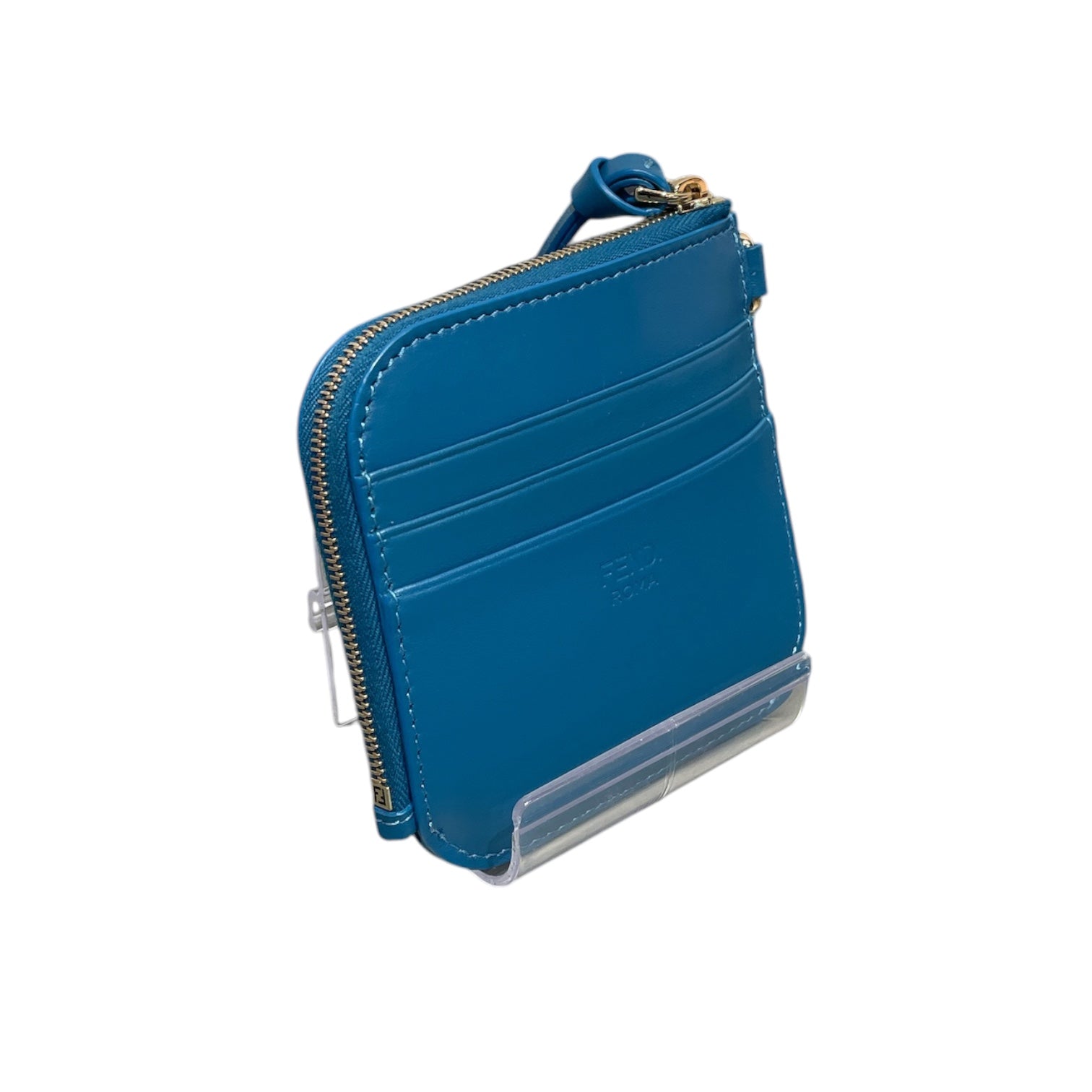 FENDI/Wallet/Leather/BLU/FF cube embossed w strap view 2