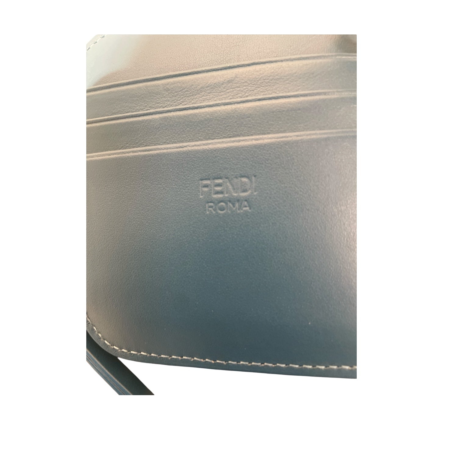 FENDI/Wallet/Leather/BLU/FF cube embossed w strap view 5