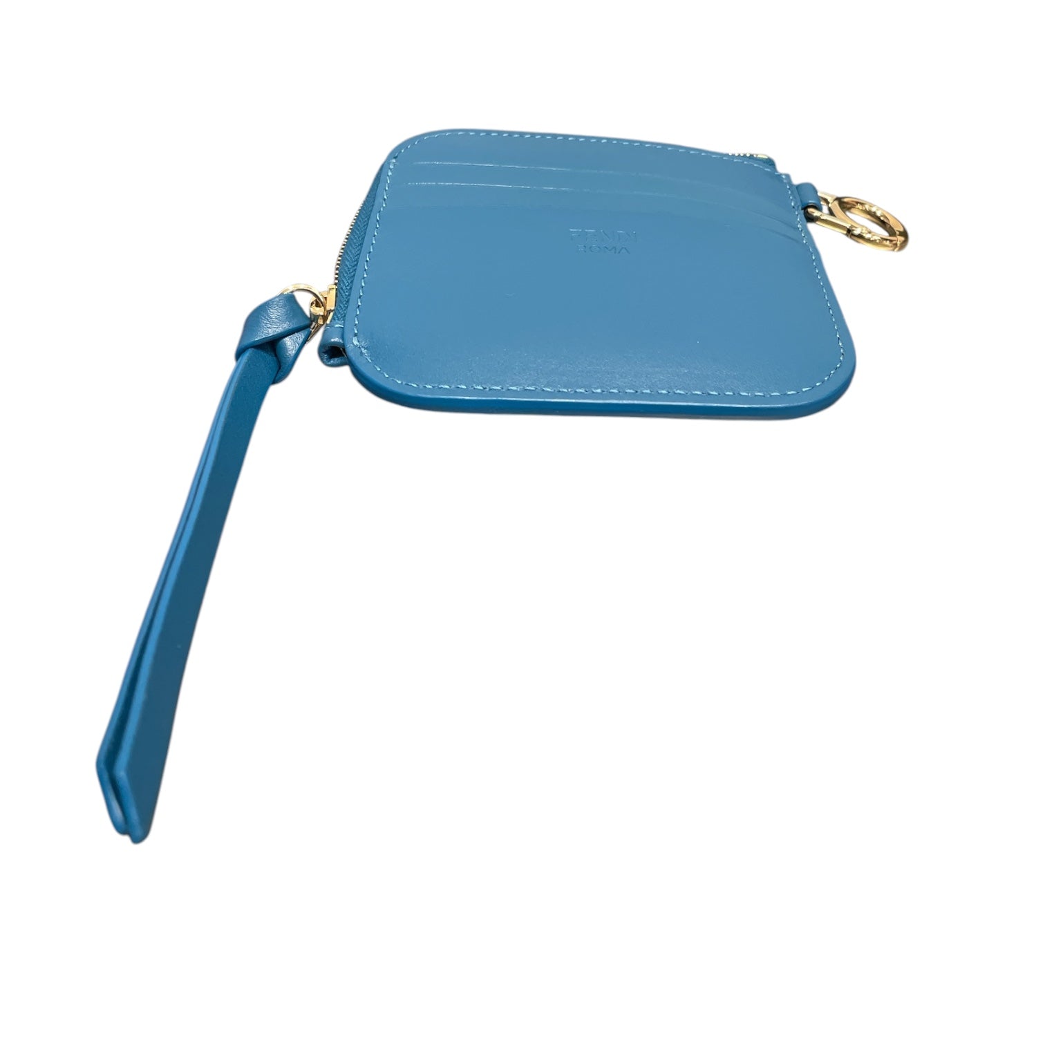 FENDI/Wallet/Leather/BLU/FF cube embossed w strap view 3