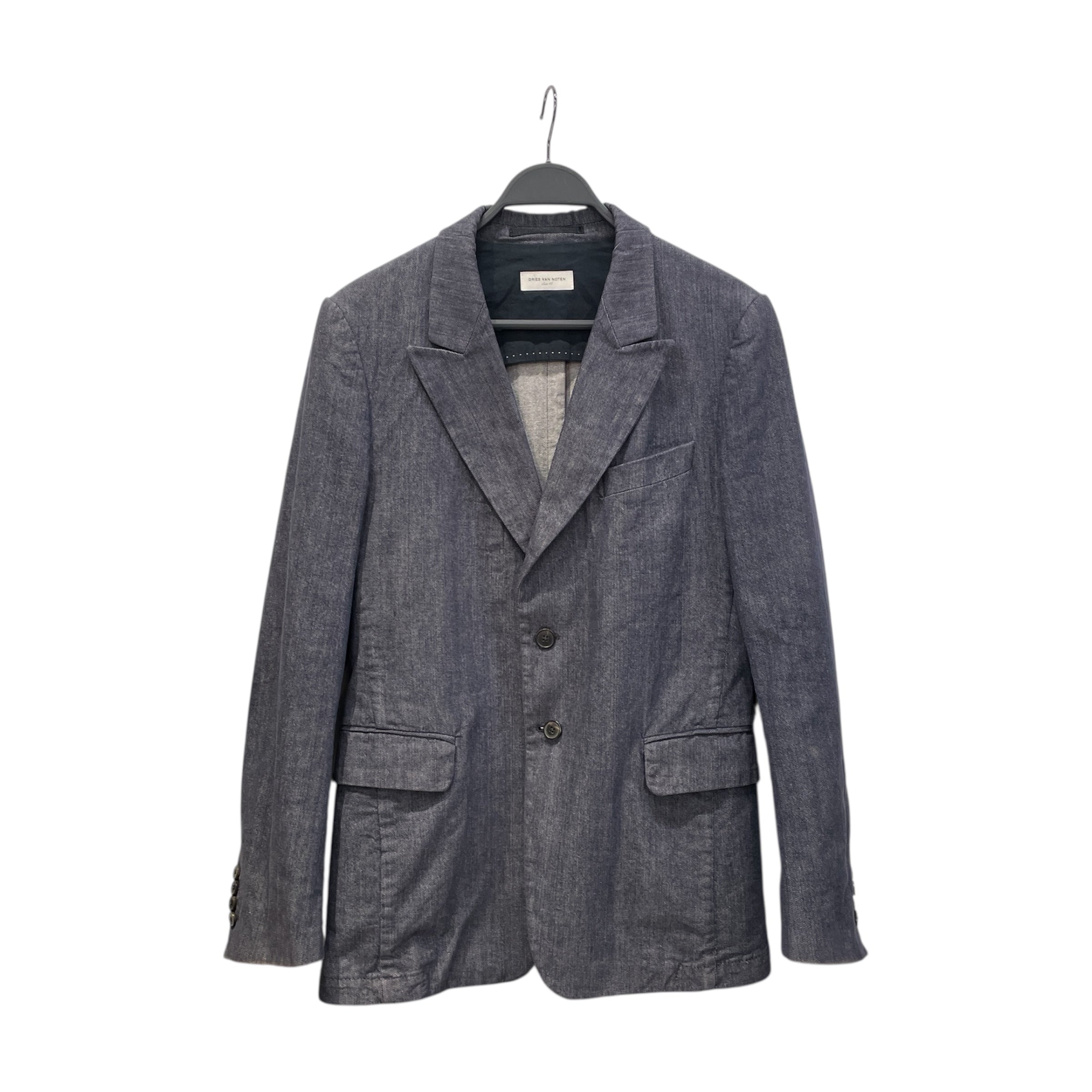 DRIES VAN NOTEN/Tailored Jkt/48/Cotton/NVY/03-5908-1485 view 1