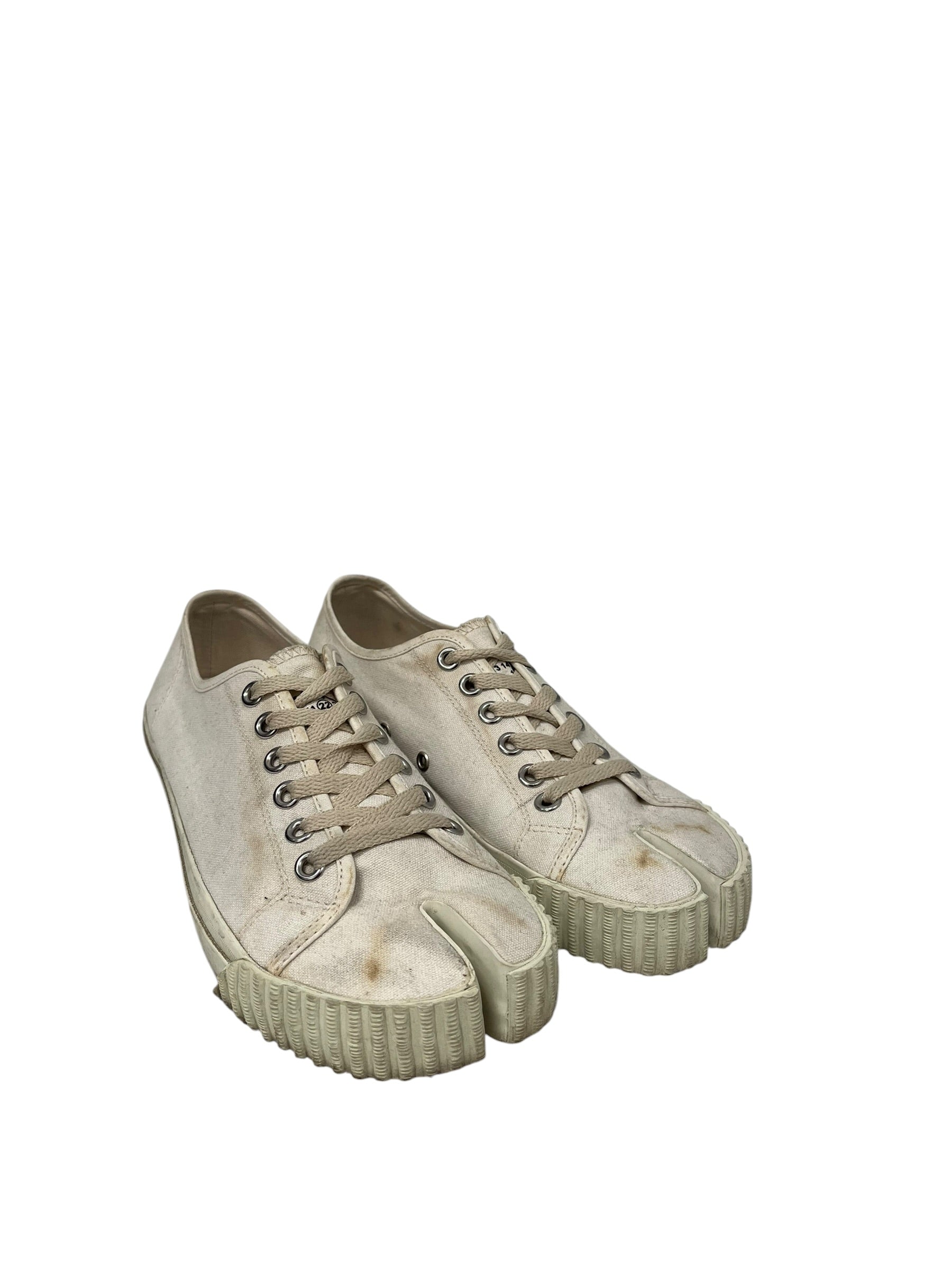 Maison Margiela/Low-Sneakers/EU 40/Cotton/WHT/TABI CANVAS SNEAKER view 1