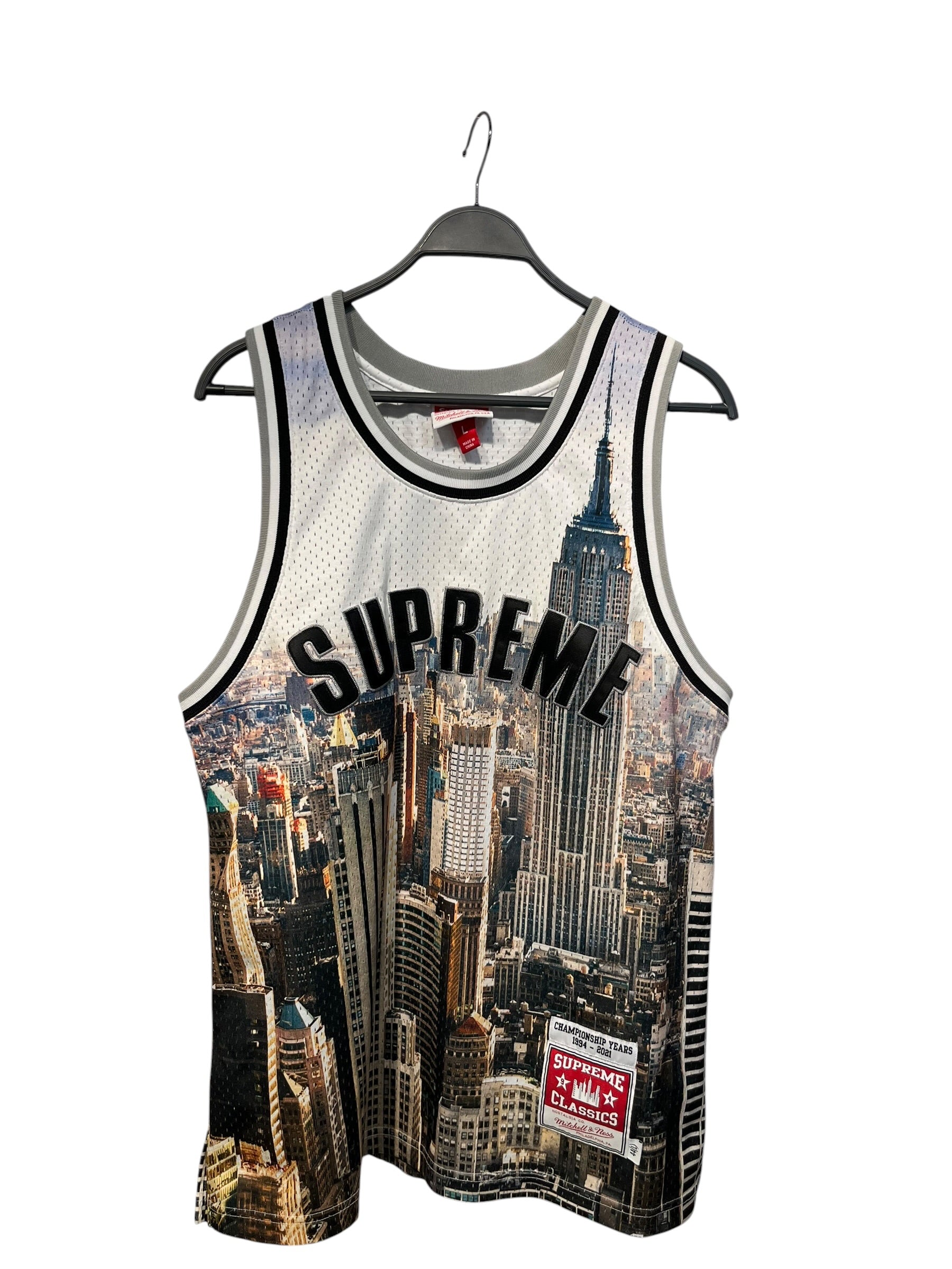 Supreme/mitchell&ness/Tank Top/L/Polyester/WHT/All Over Print/NYC JERSERY 2021 view 1