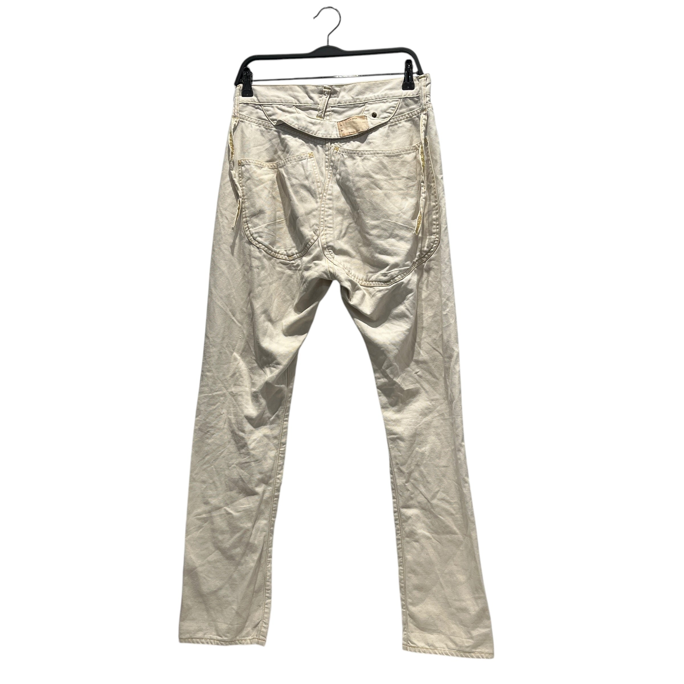 KAPITAL/Skinny Pants/30/Cotton/CRM/marchant tailors back strap view 1