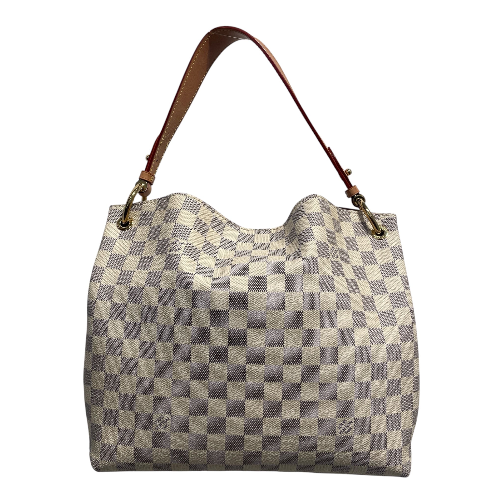 LOUIS VUITTON/Hand Bag/Border/Leather/BEG/graceful damier view 2