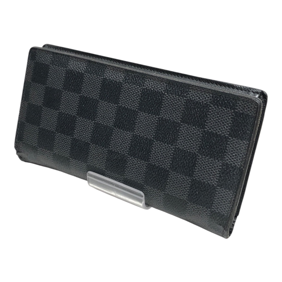 LOUIS VUITTON/Bifold Wallet/M/All Over Print/Leather/BLK/G.H.W. view 2