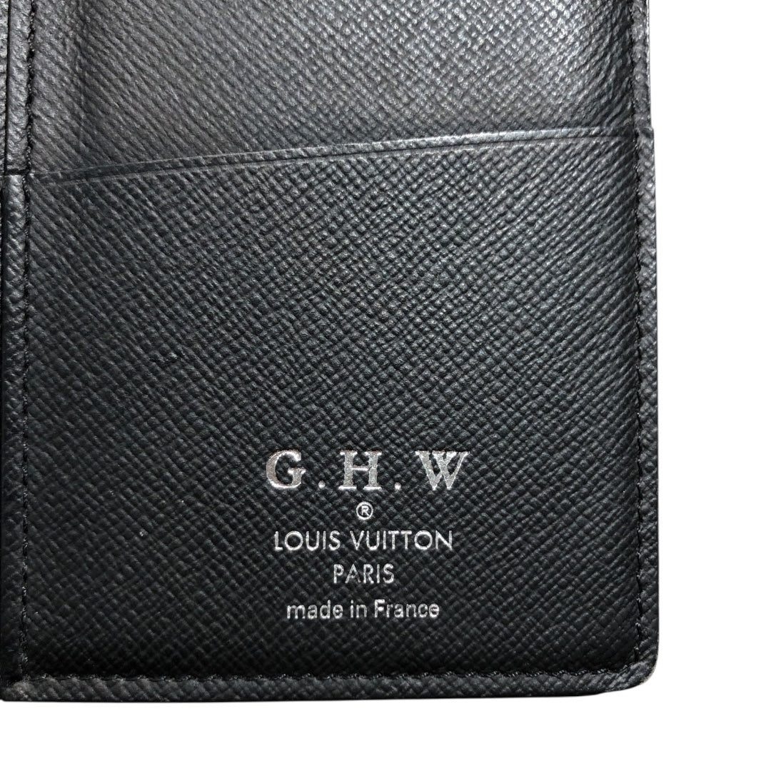LOUIS VUITTON/Bifold Wallet/M/All Over Print/Leather/BLK/G.H.W. view 3
