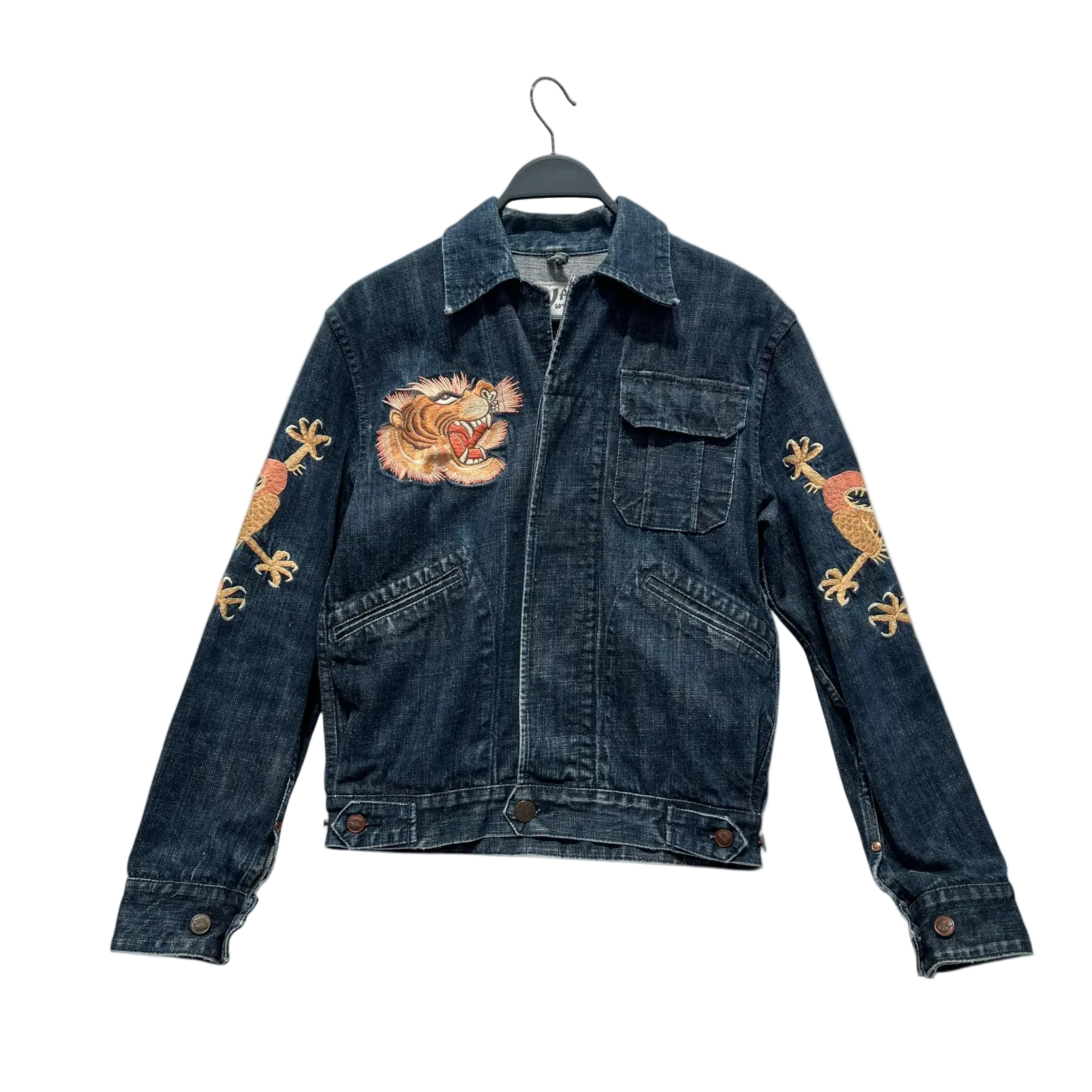 Evisu Yamane /Vintage/Denim Jkt/38/Denim/NVY/LION OSAKA EMBROIDERED view 1