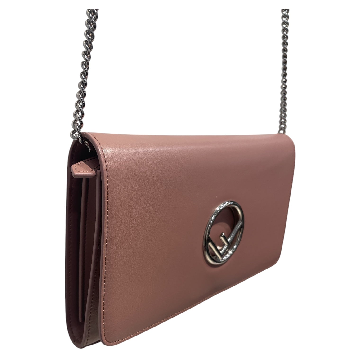 FENDI/Cross Body Bag/Leather/PNK/Kan I logo leather view 6