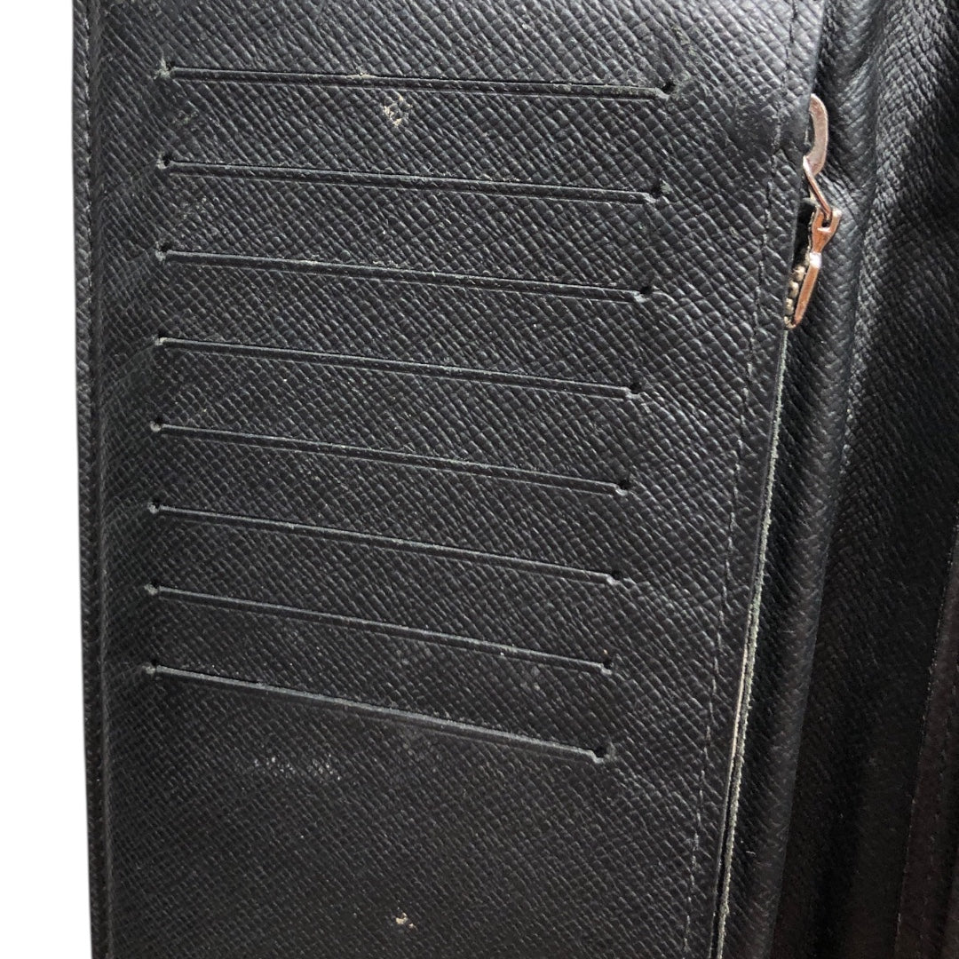 LOUIS VUITTON/Bifold Wallet/M/All Over Print/Leather/BLK/G.H.W. view 6