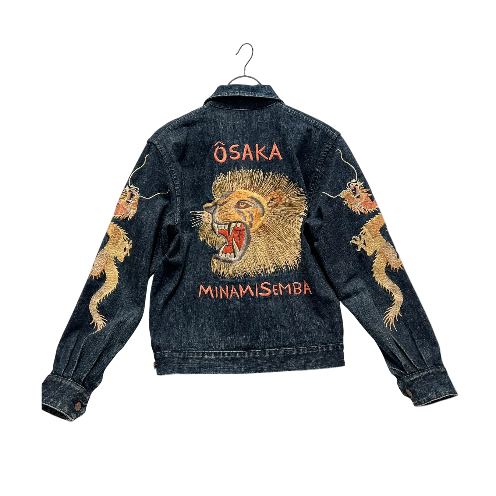 Evisu Yamane /Vintage/Denim Jkt/38/Denim/NVY/LION OSAKA EMBROIDERED view 2