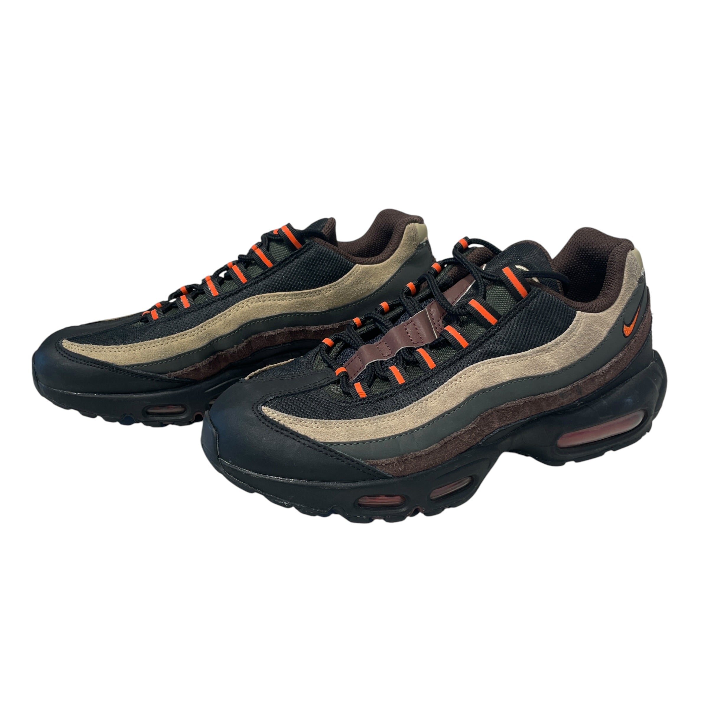 NIKE/Low-Sneakers/US 9/Leather/BRW/Air Max 95 Dark Army view 2