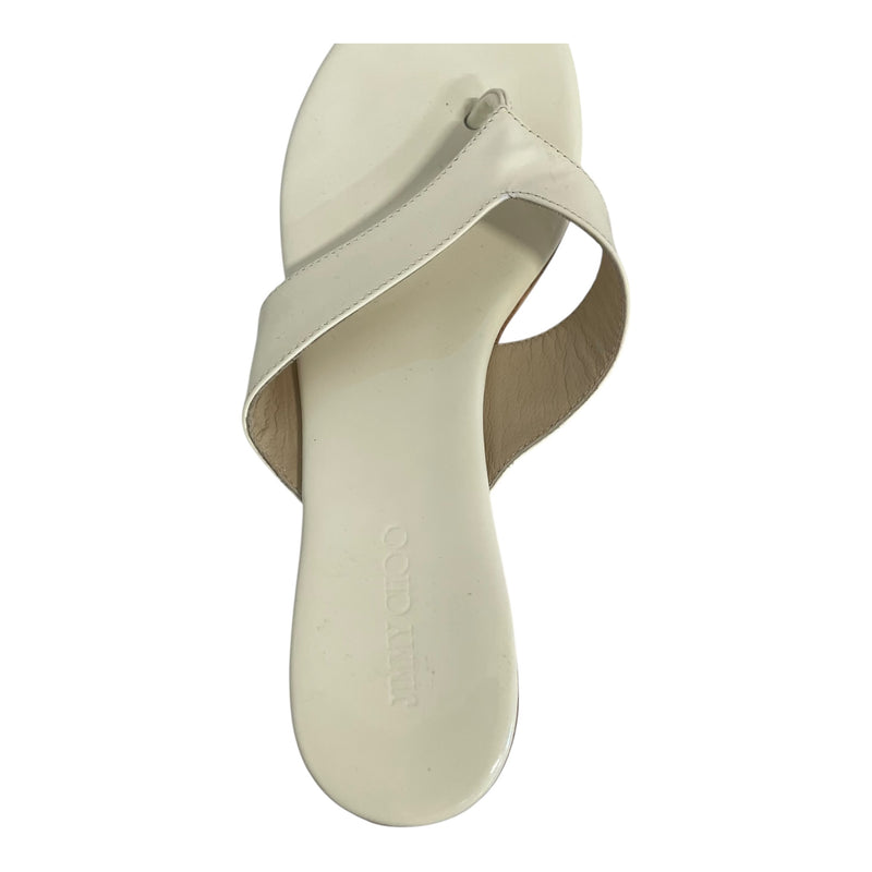 JIMMY CHOO/Sandals/EU 39/WHT/T-Strap/Platform Wedge