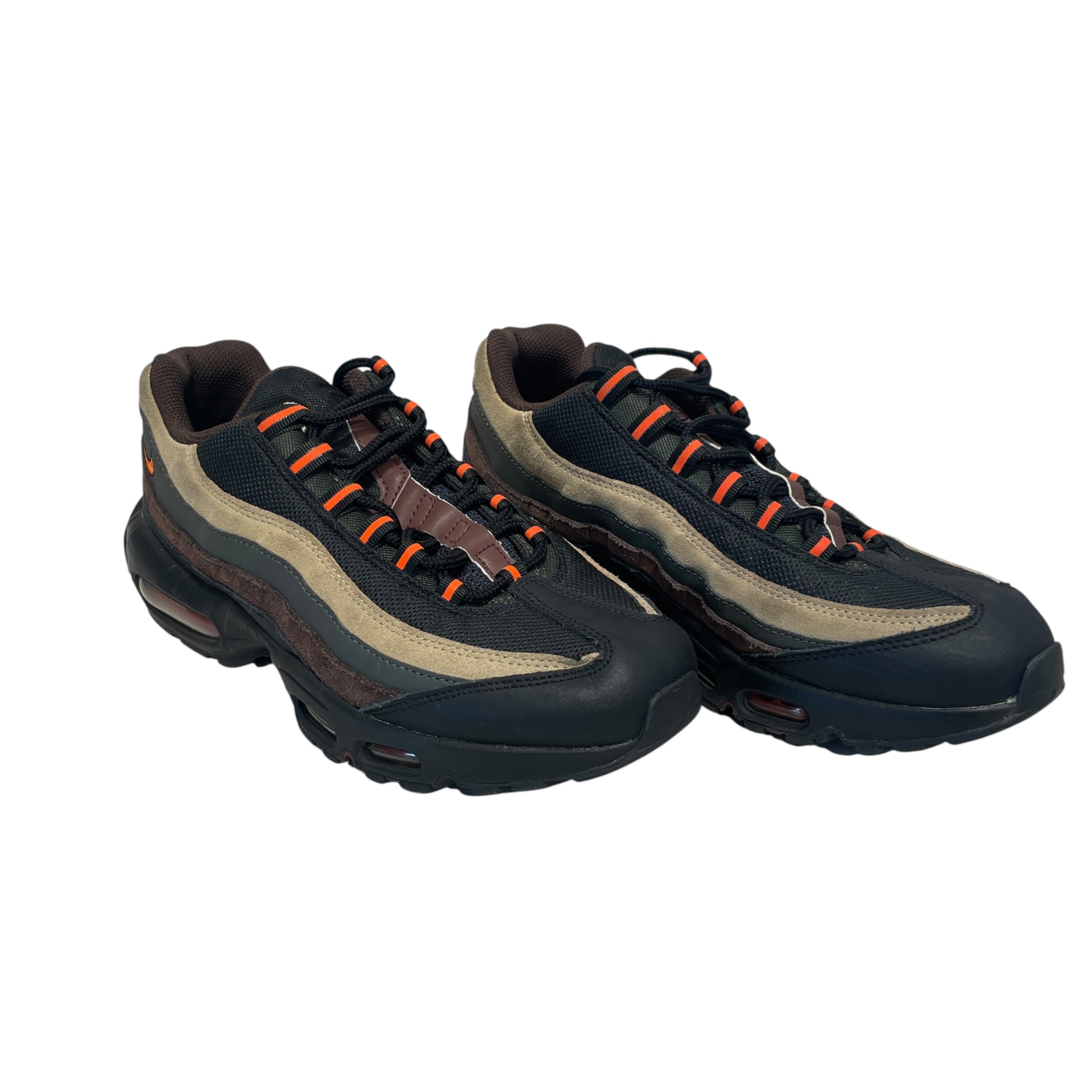 NIKE/Low-Sneakers/US 9/Leather/BRW/Air Max 95 Dark Army view 1