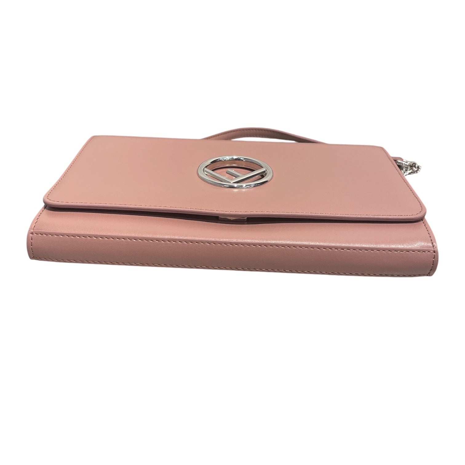 FENDI/Cross Body Bag/Leather/PNK/Kan I logo leather view 3