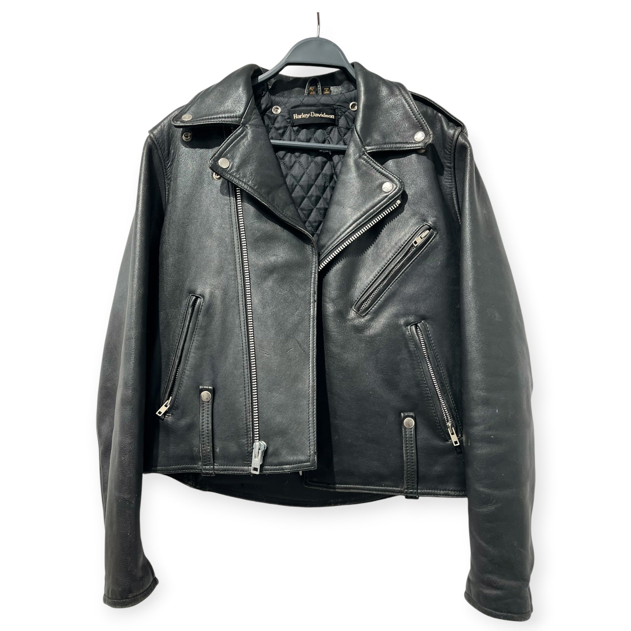 HARLEY DAVIDSON/Leather Jkt/42/Leather/BLK/HEAVY MOTO JAKCET view 1