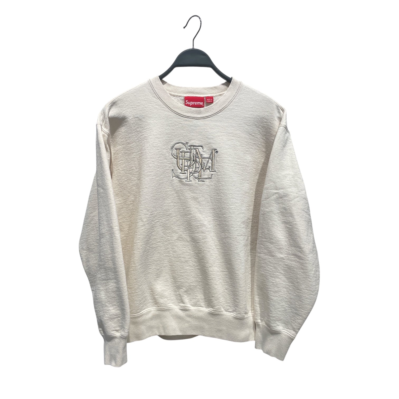 Supreme/Sweatshirt/S/Cotton/CRM/CREAM EMBROIDERED LOGO view 1