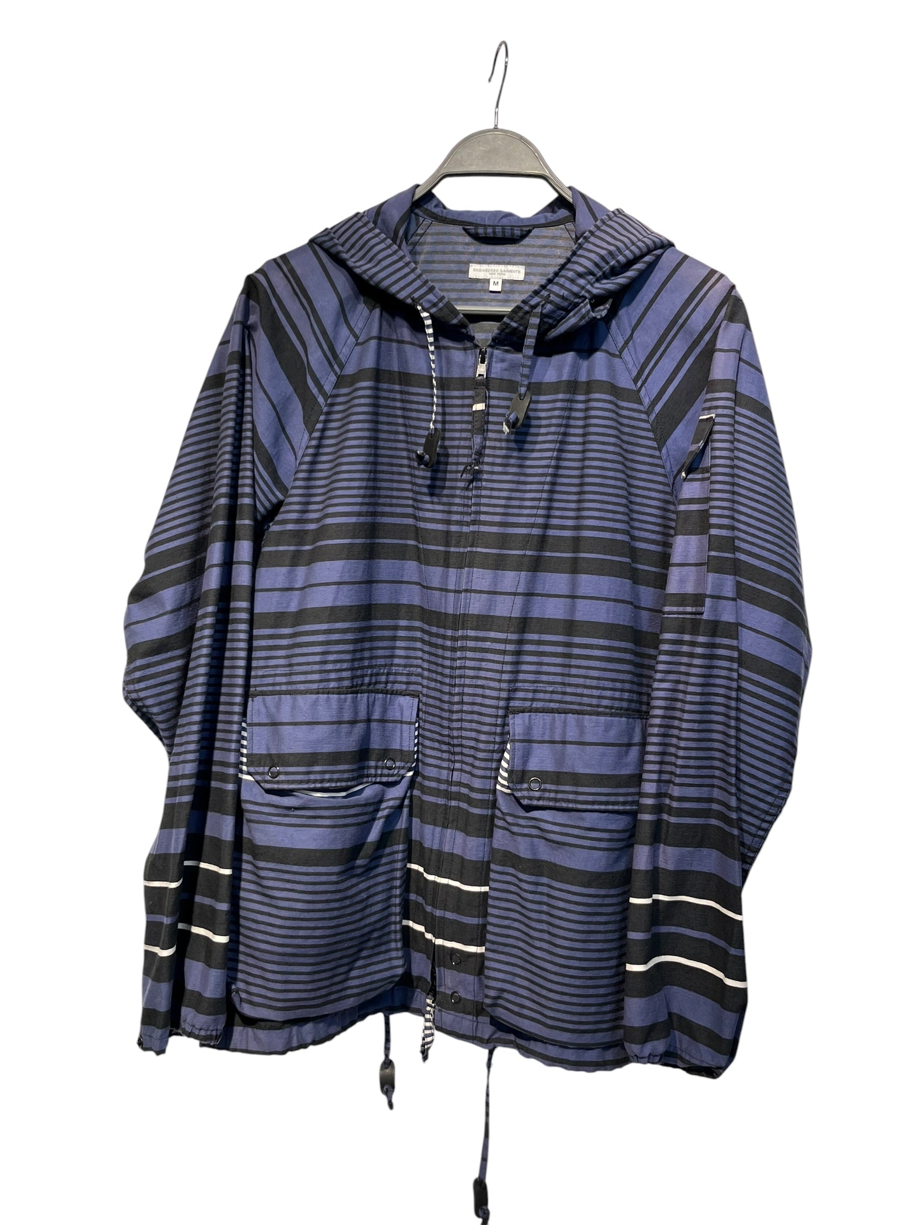Engineered Garments/Jacket/M/Cotton/IDG/Stripe/pocket on arm white/black/nvy view 1