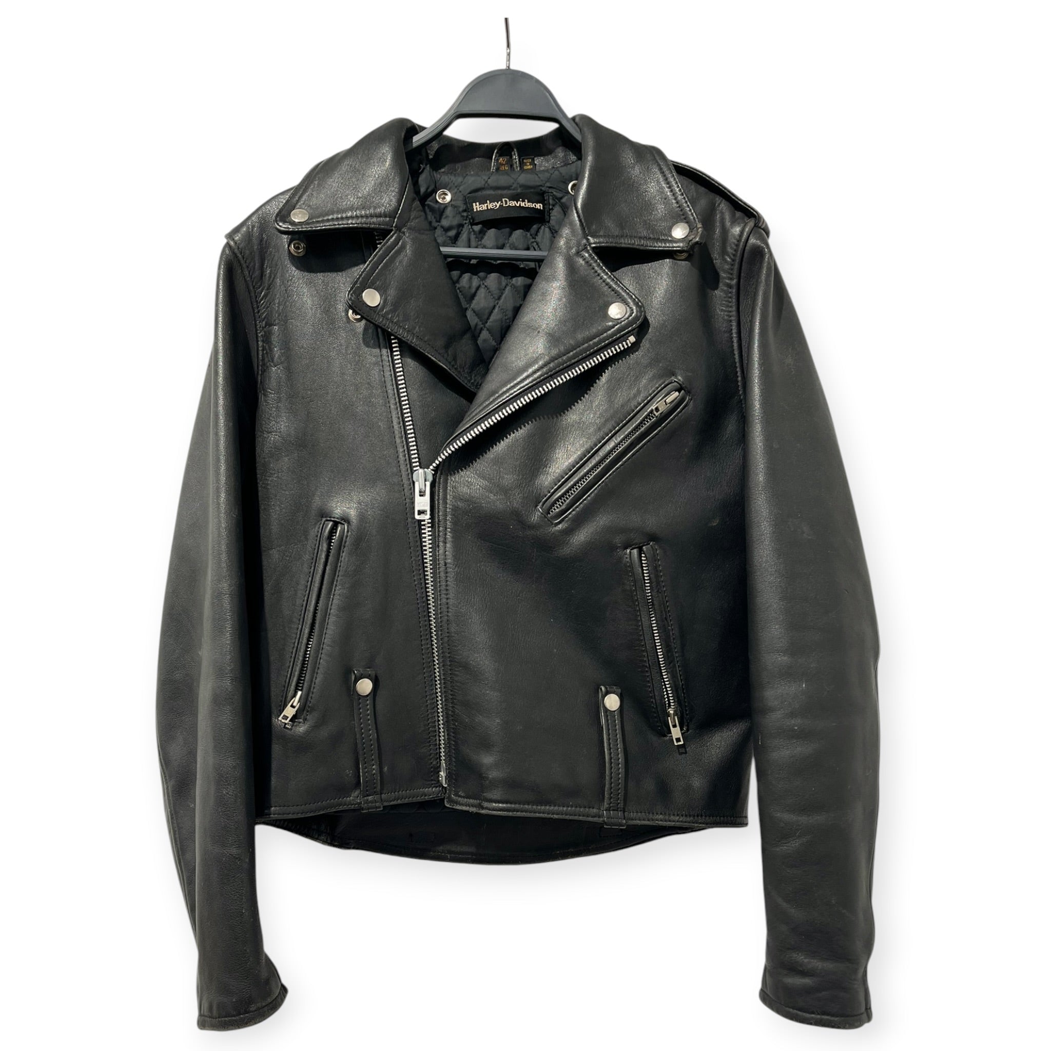 HARLEY DAVIDSON/Leather Jkt/42/Leather/BLK/HEAVY MOTO JAKCET view 2