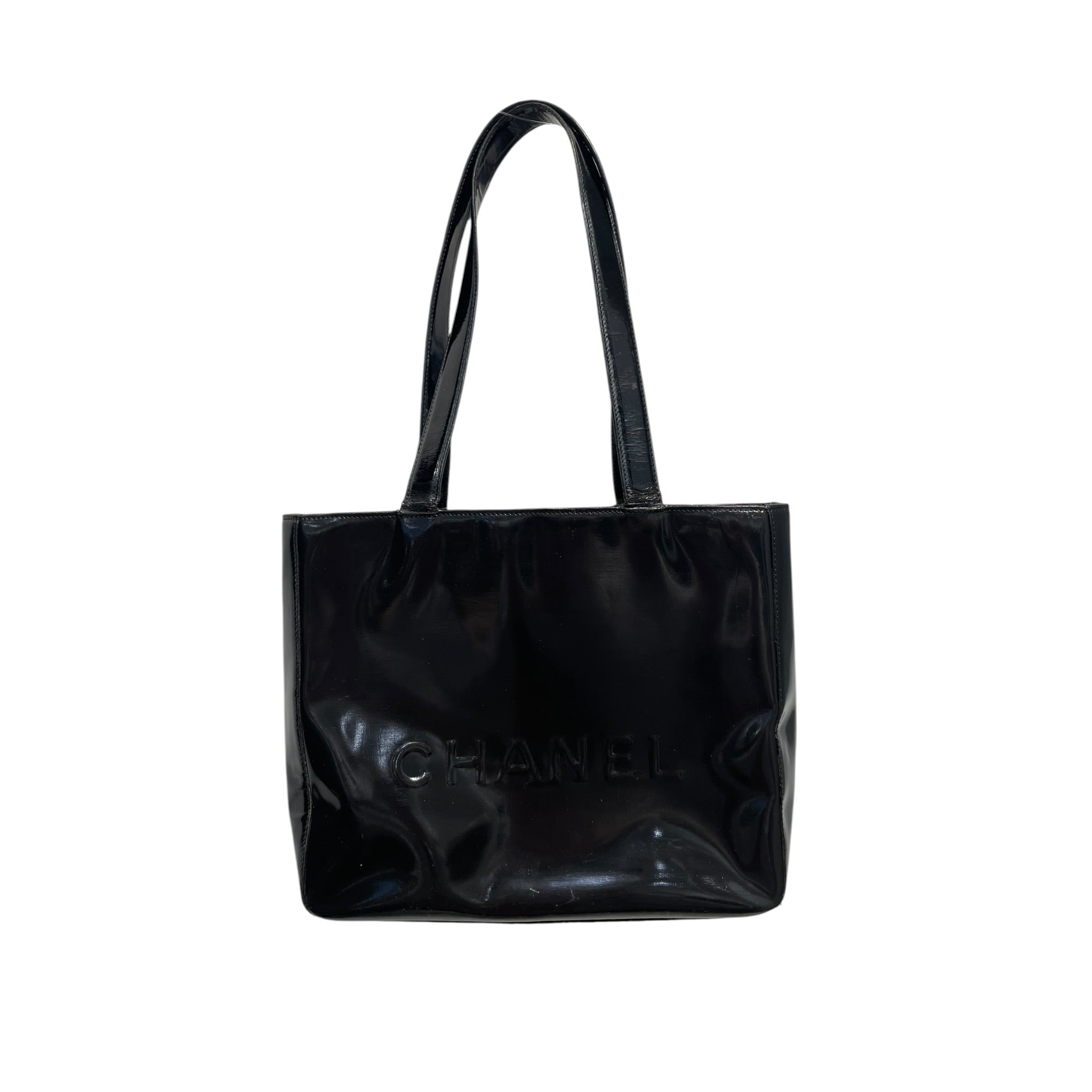 CHANEL/Tote Bag/Leather/BLK/ view 1