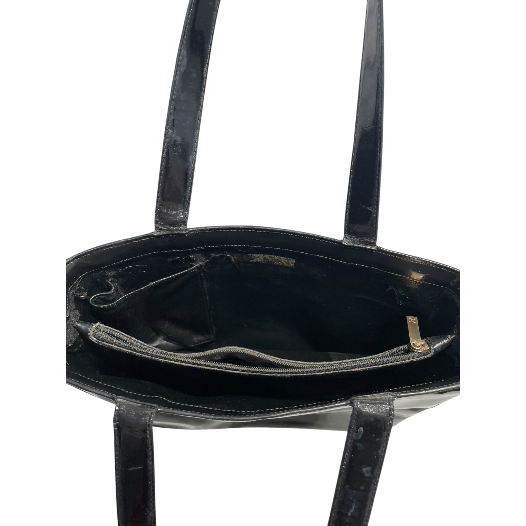 CHANEL/Tote Bag/Leather/BLK/ view 3