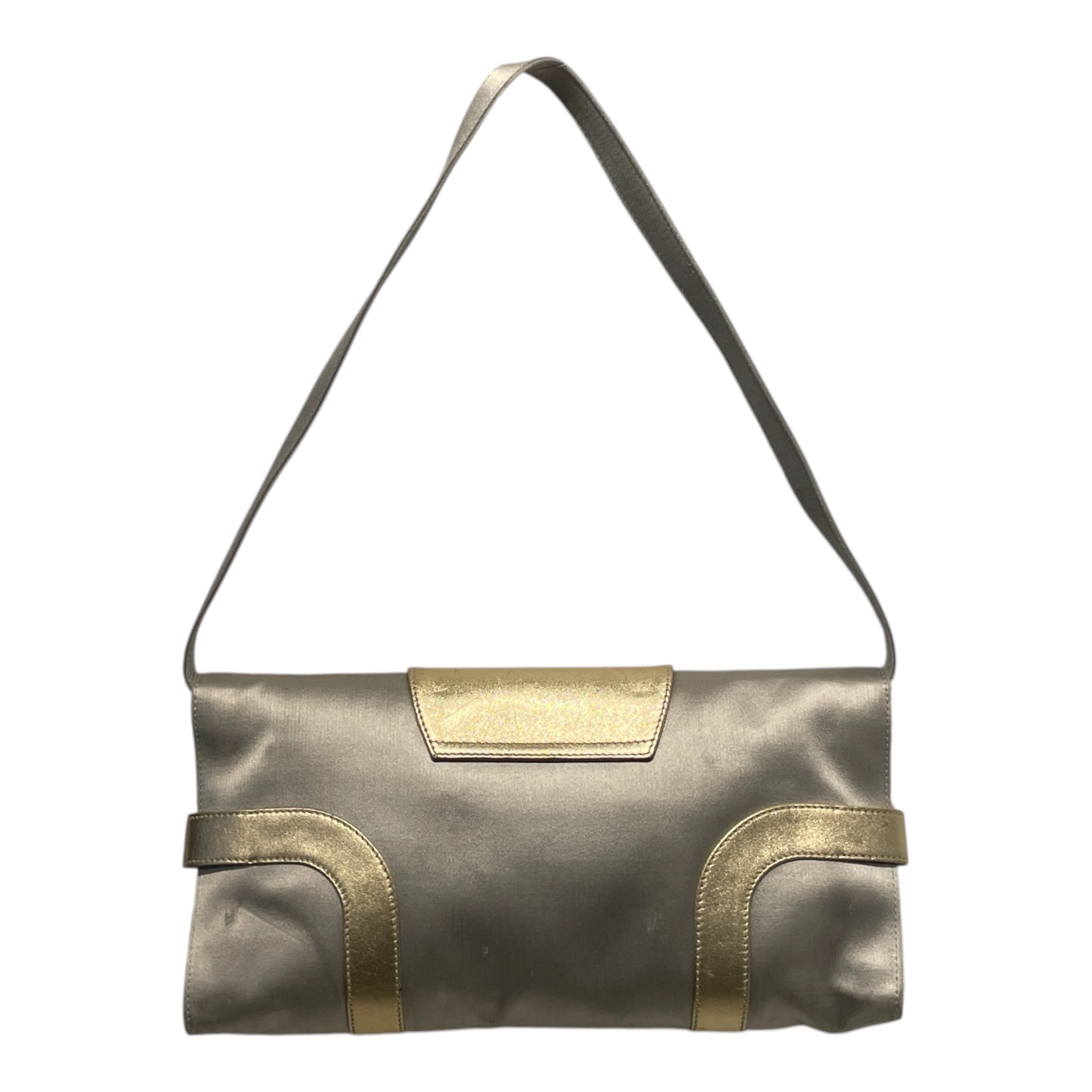 Salvatore Ferragamo/Clutch Bag/Polyester/SLV/gold hardware view 2