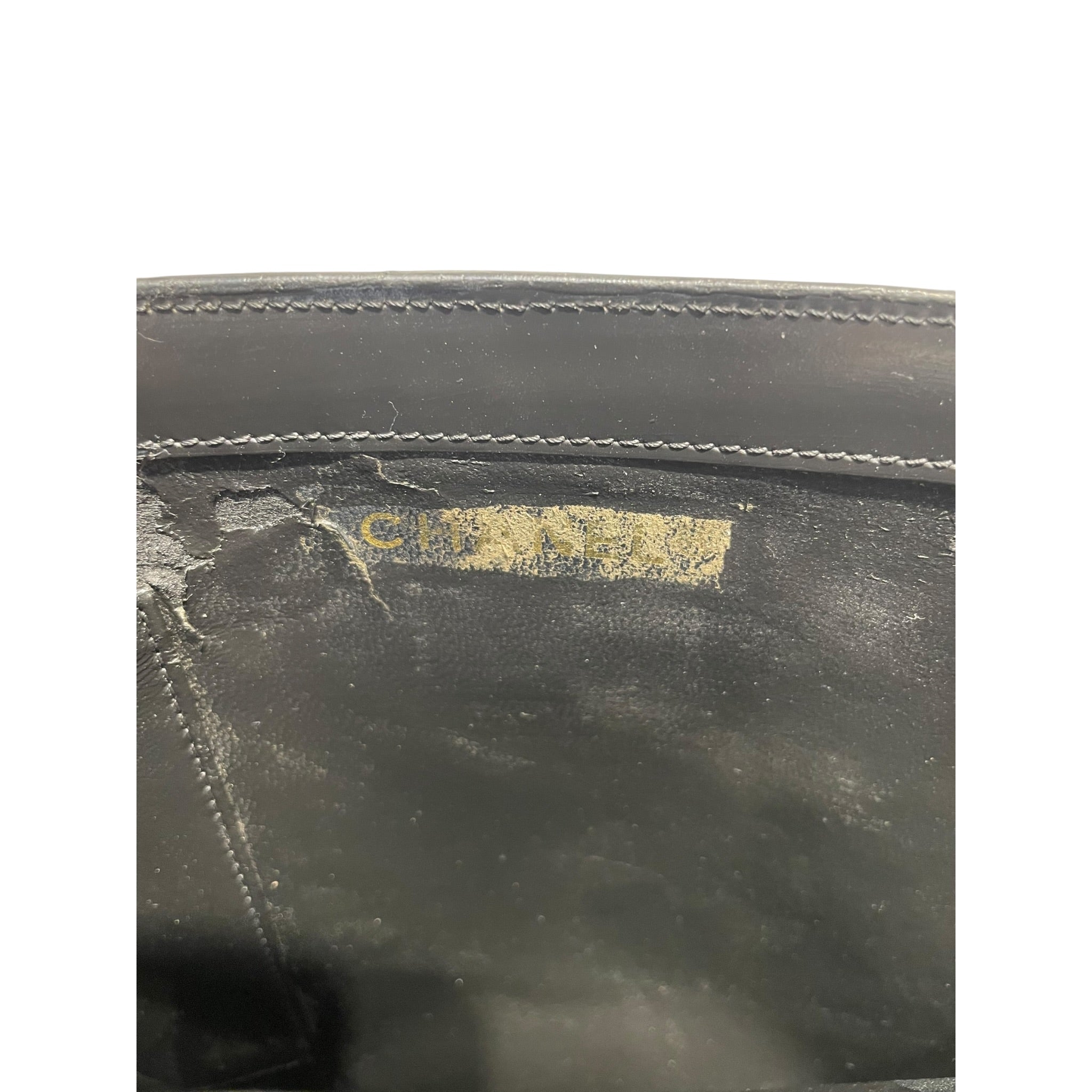 CHANEL/Tote Bag/Leather/BLK/ view 4
