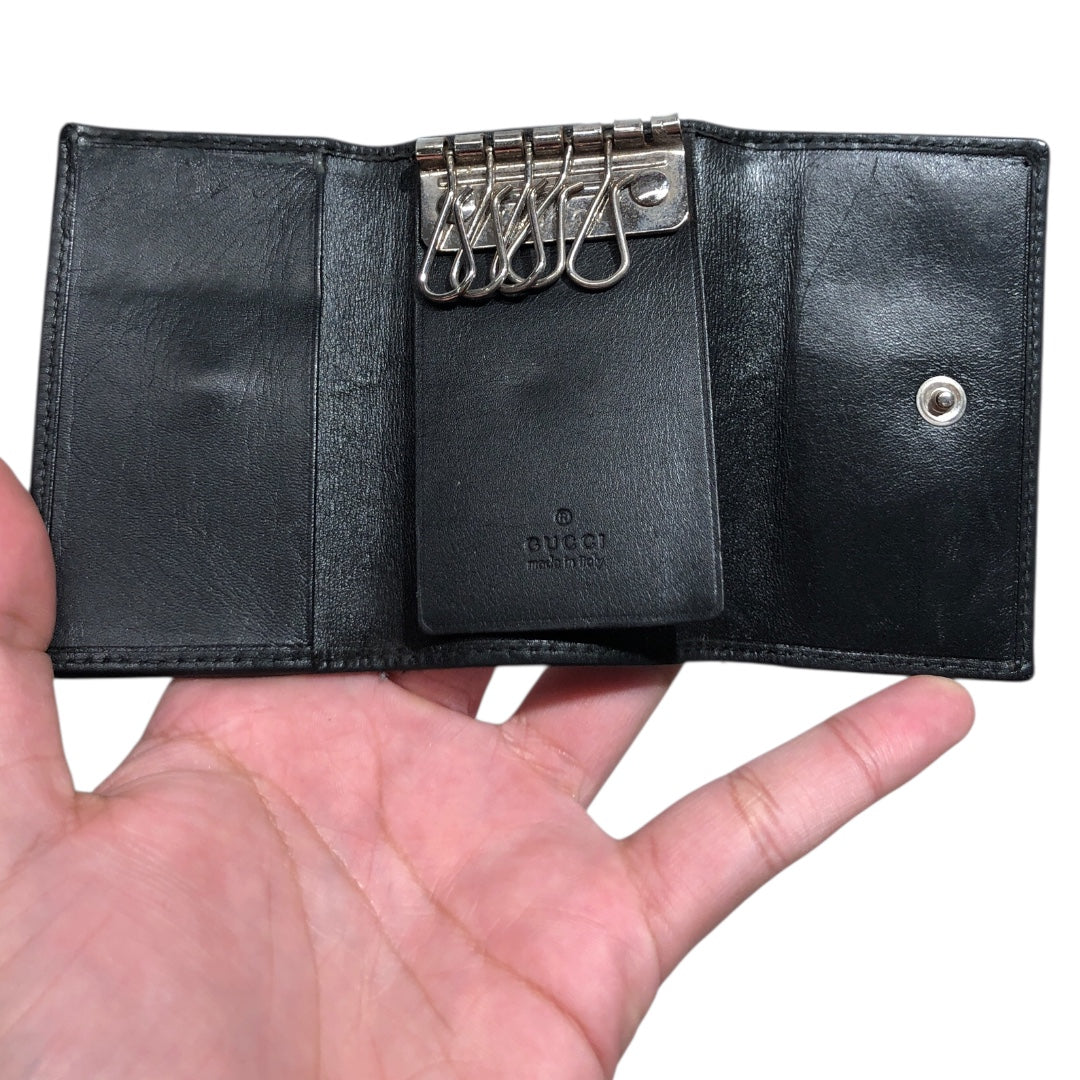 GUCCI/Wallet/OS/Cotton/BLK/key holder view 4