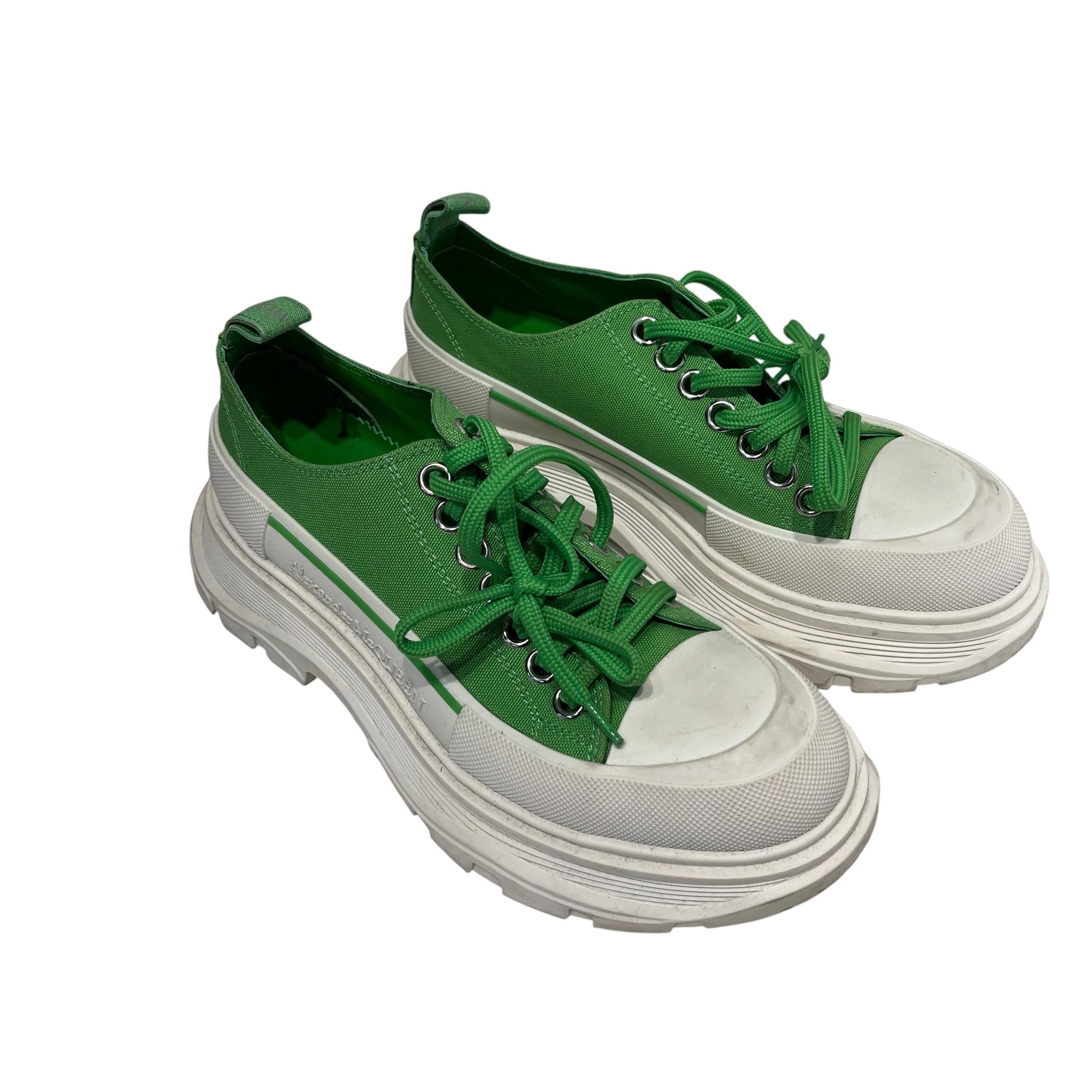 Alexander McQueen/Low-Sneakers/EU 37/Leather/GRN/ view 1