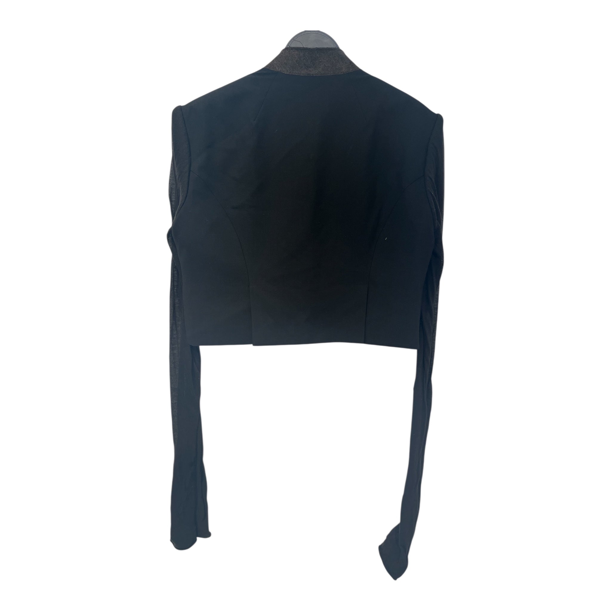 Rick Owens/Tailored Jkt/40/Wool/BLK/RR18S5721-ZLUC cropped blazer view 2