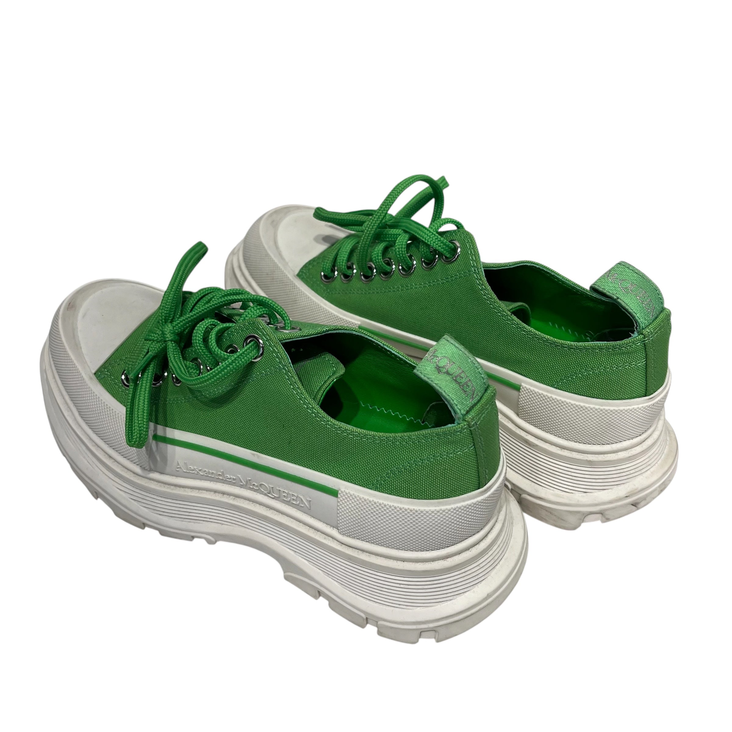 Alexander McQueen/Low-Sneakers/EU 37/Leather/GRN/ view 2
