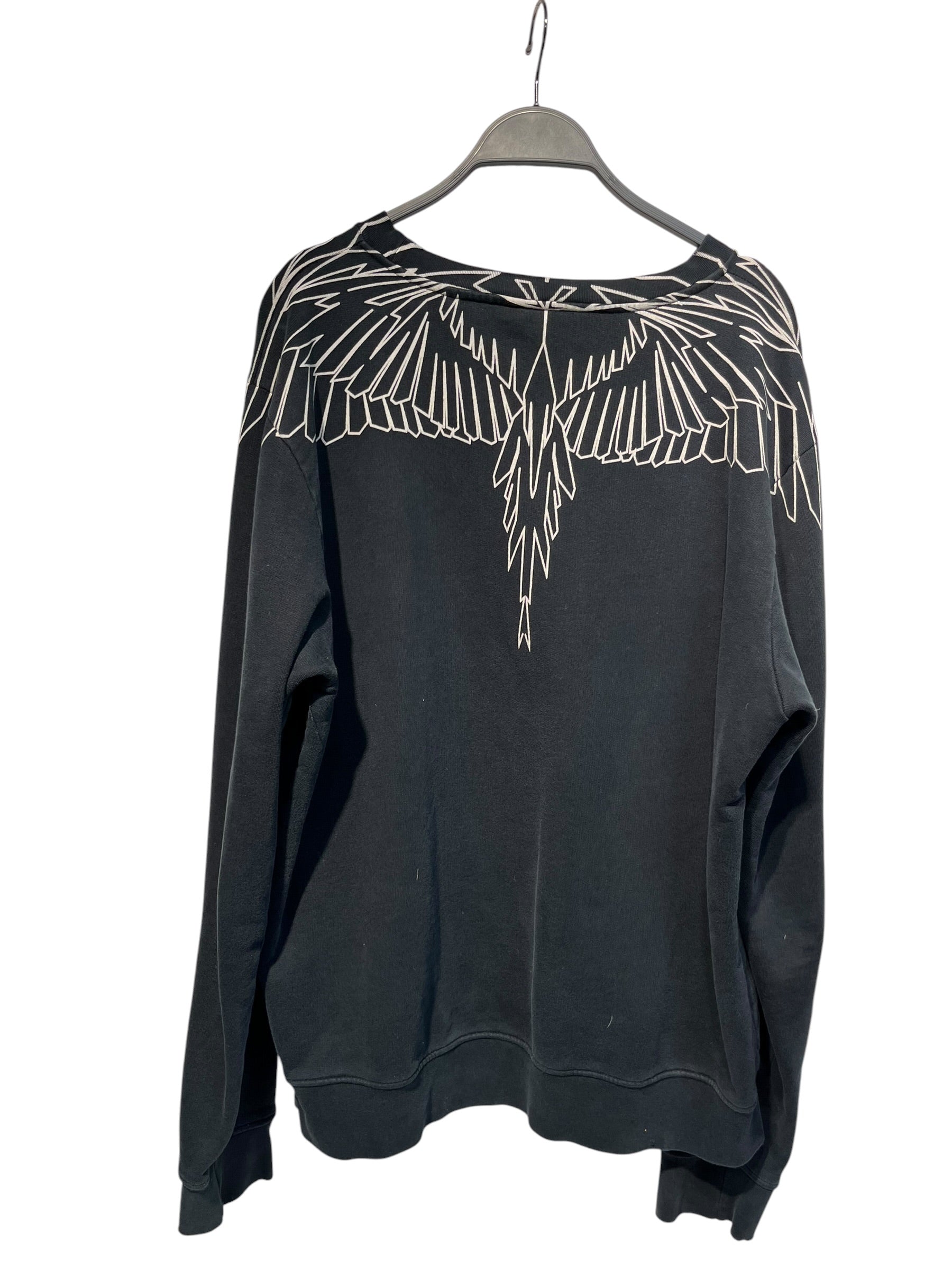 MARCELO BURLON COUNTY OF MILAN/Sweatshirt/L/Graphic/Cotton/BLK/white wing crewneck view 2