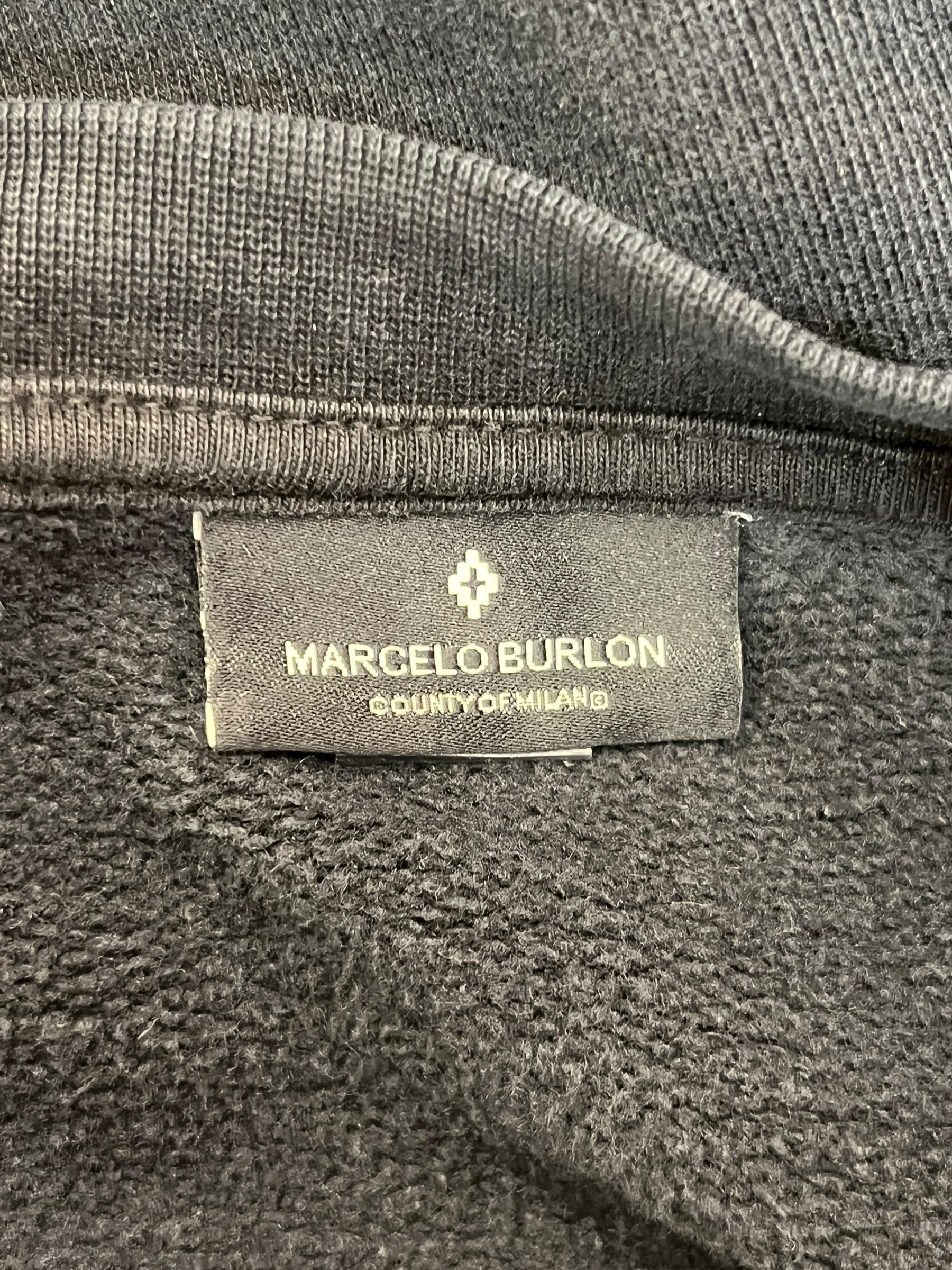 MARCELO BURLON COUNTY OF MILAN/Sweatshirt/L/Graphic/Cotton/BLK/white wing crewneck view 3