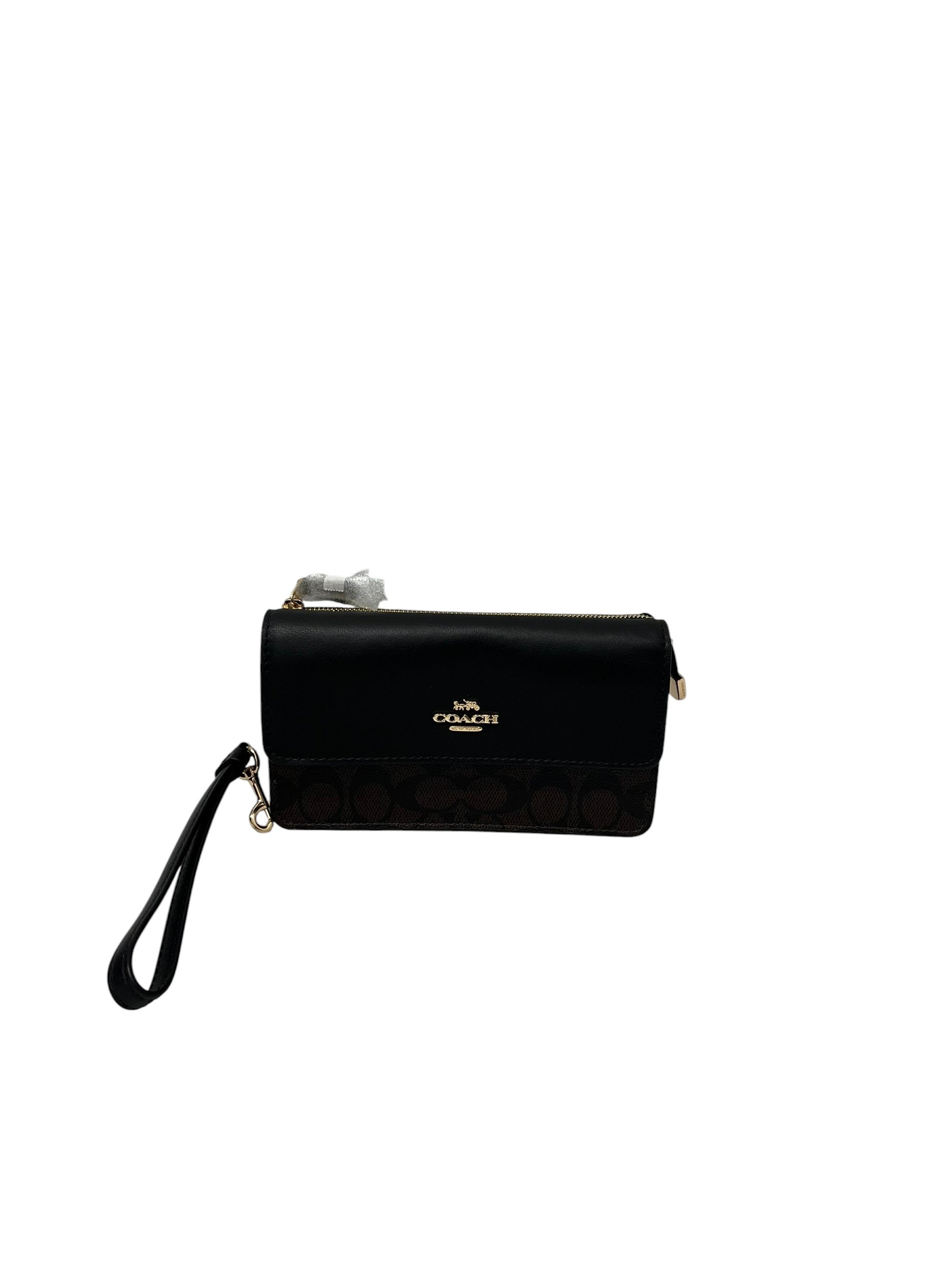 COACH/Bifold Wallet/Monogram/Leather/BLK/FOLDOVER WRISTLET view 2