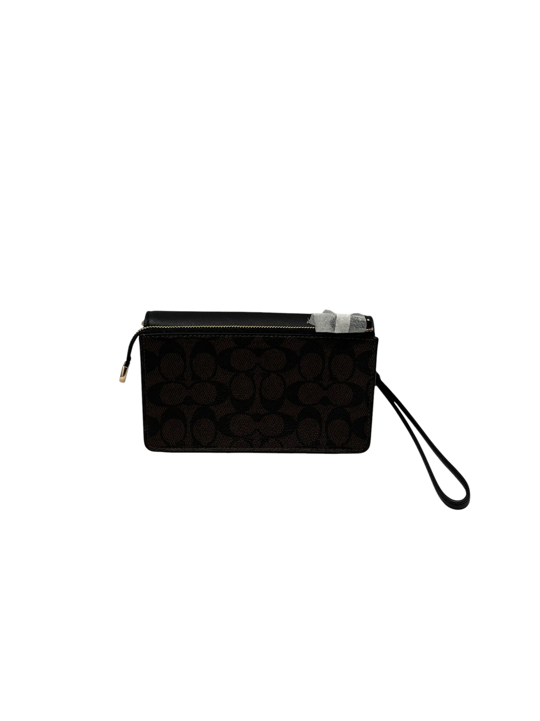COACH/Bifold Wallet/Monogram/Leather/BLK/FOLDOVER WRISTLET view 3