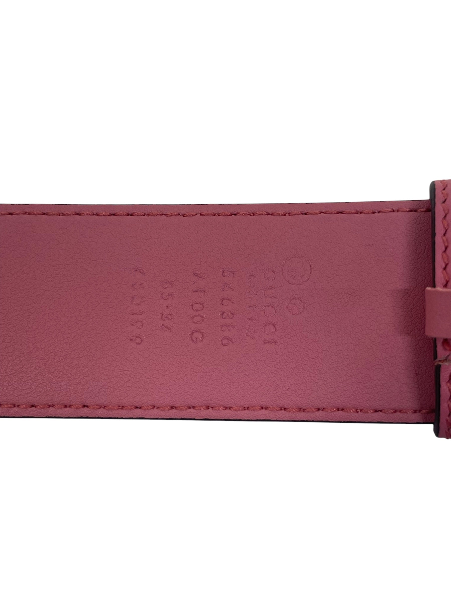 GUCCI/Belt/Leather/PNK/L's/pink  flat gg view 4