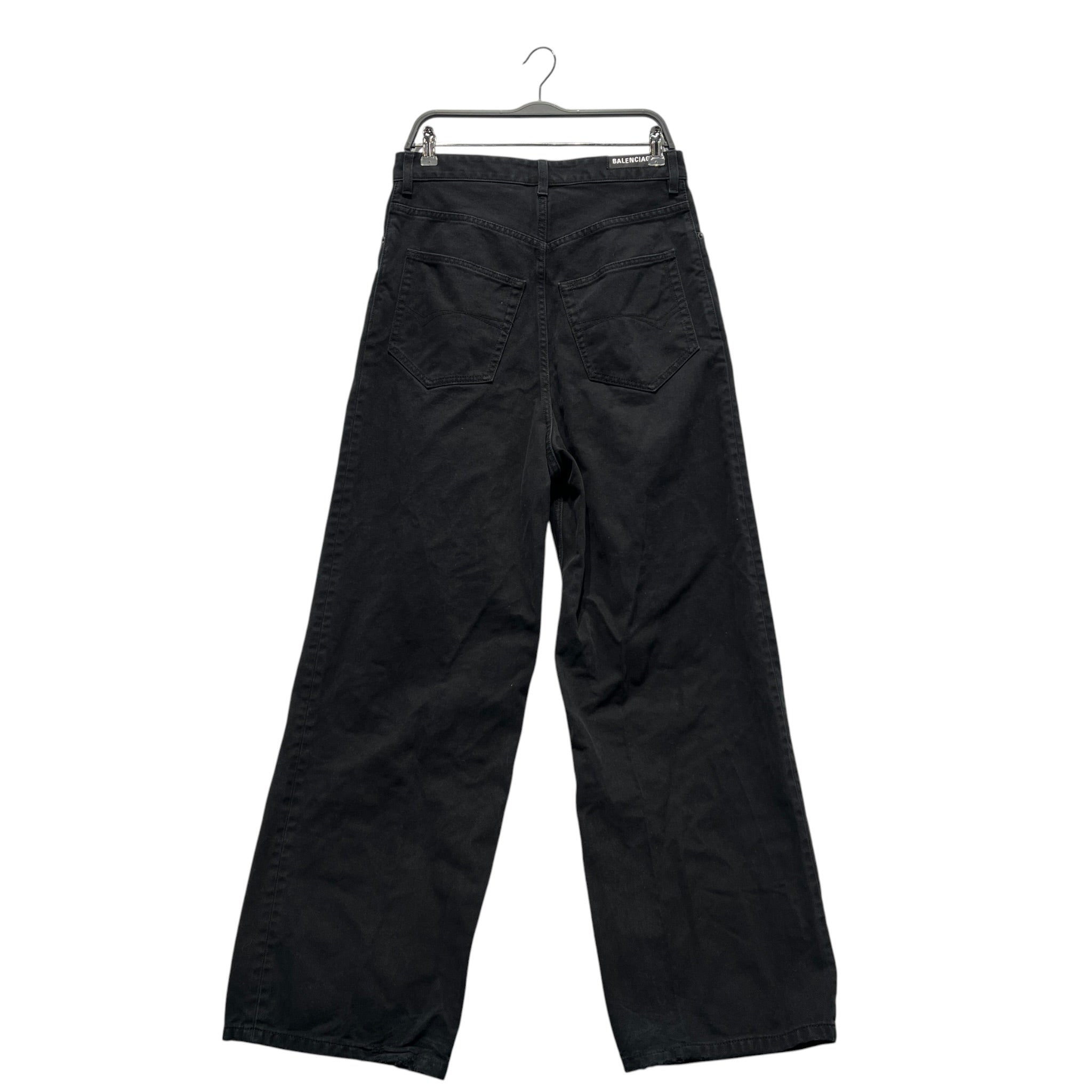 BALENCIAGA/Straight Pants/XS/Denim/BLK/Unisex Srtight Loose Fit Jeans view 2
