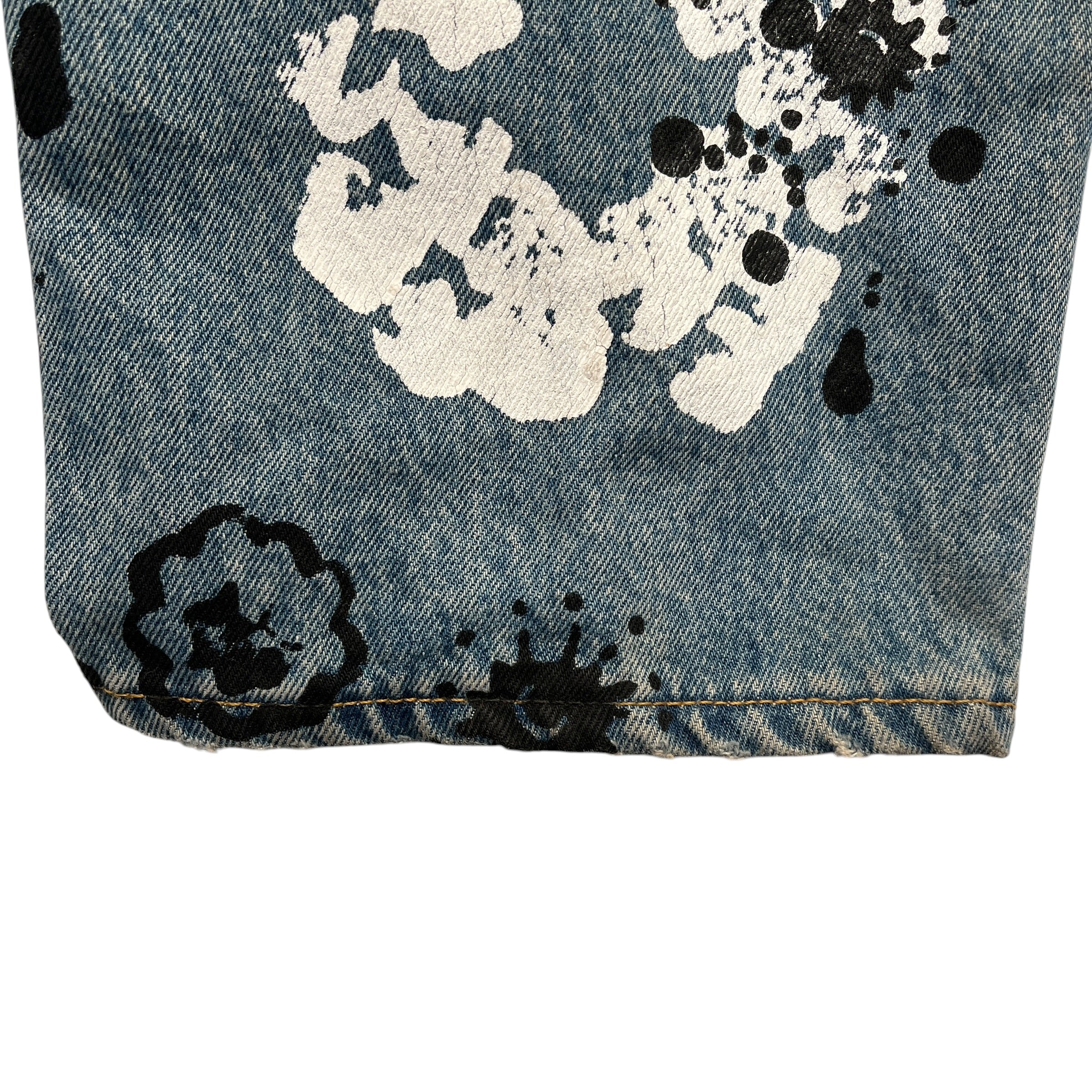DENIM TEARS/Levi's/Straight Pants/34/Denim/BLU/Graphic/irak graphic denim view 7