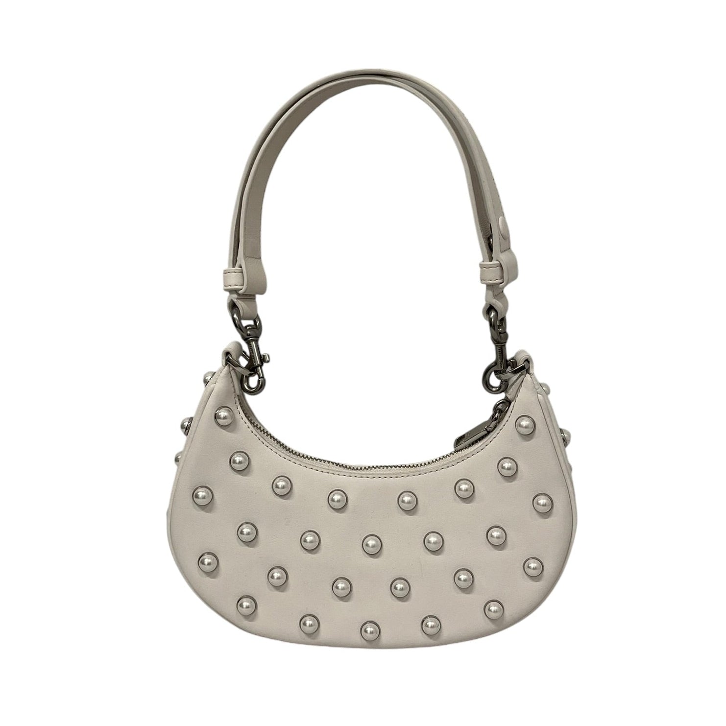 MARC JACOBS/Hand Bag/Leather/WHT/PEARL STUDS THROUGHOUT view 2