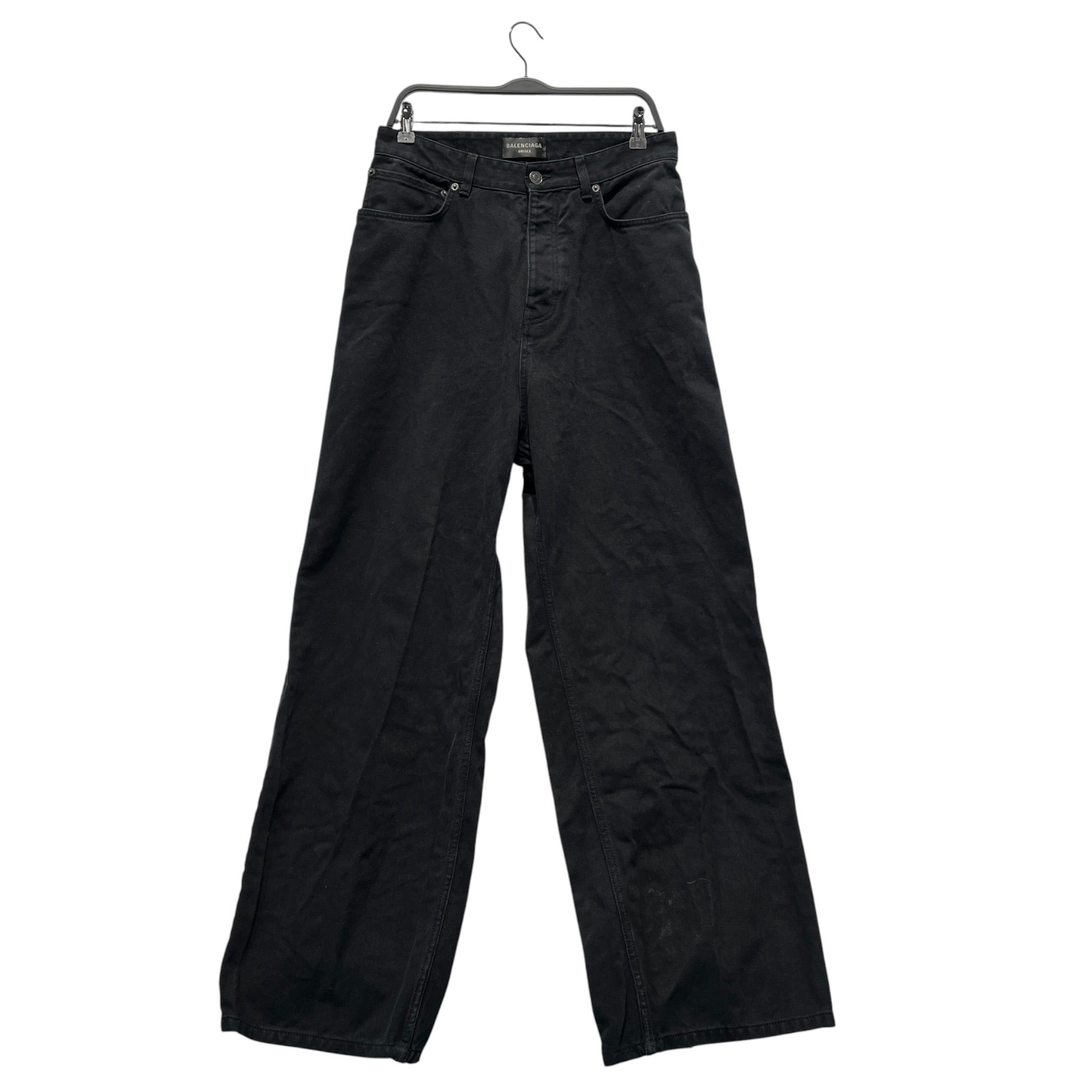 BALENCIAGA/Straight Pants/XS/Denim/BLK/Unisex Srtight Loose Fit Jeans view 1