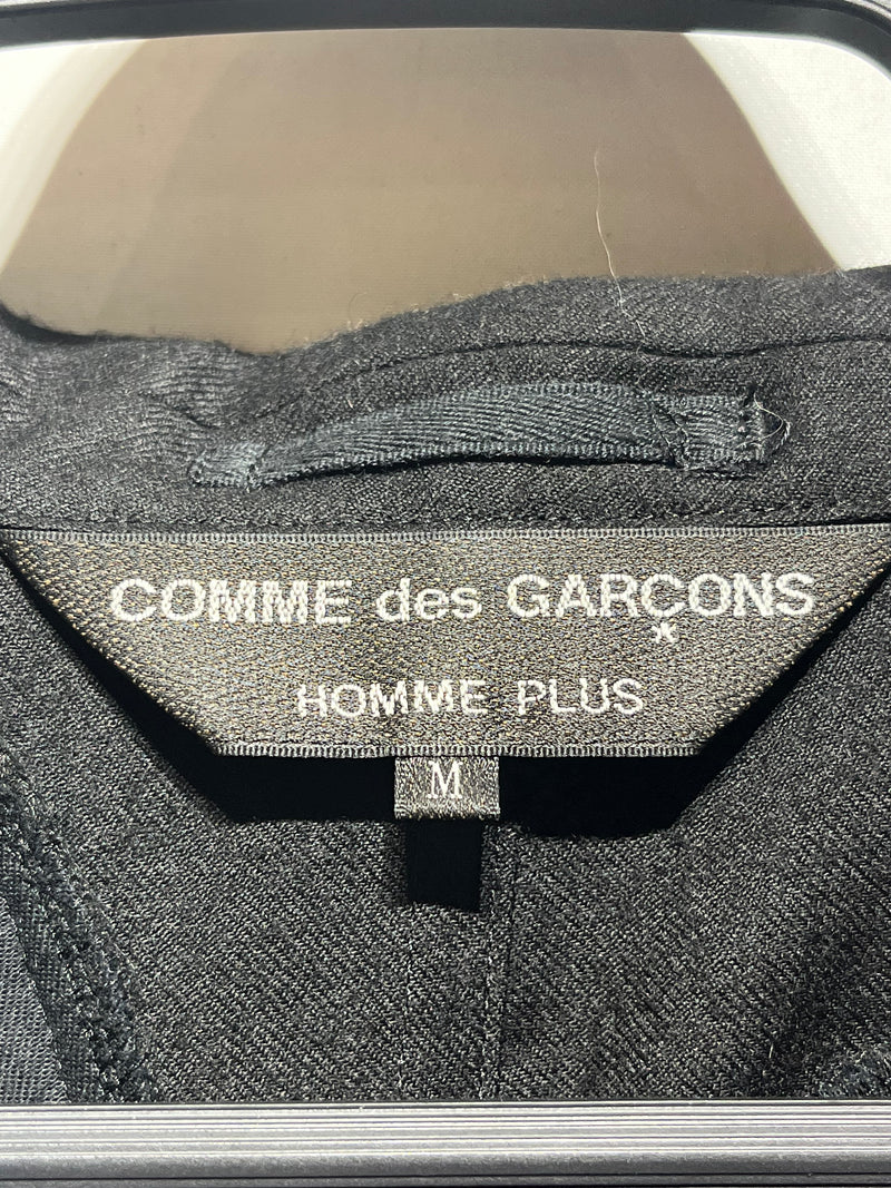 COMME des GARCONS HOMME/Coat/M/Wool/BLK/distressed fur
