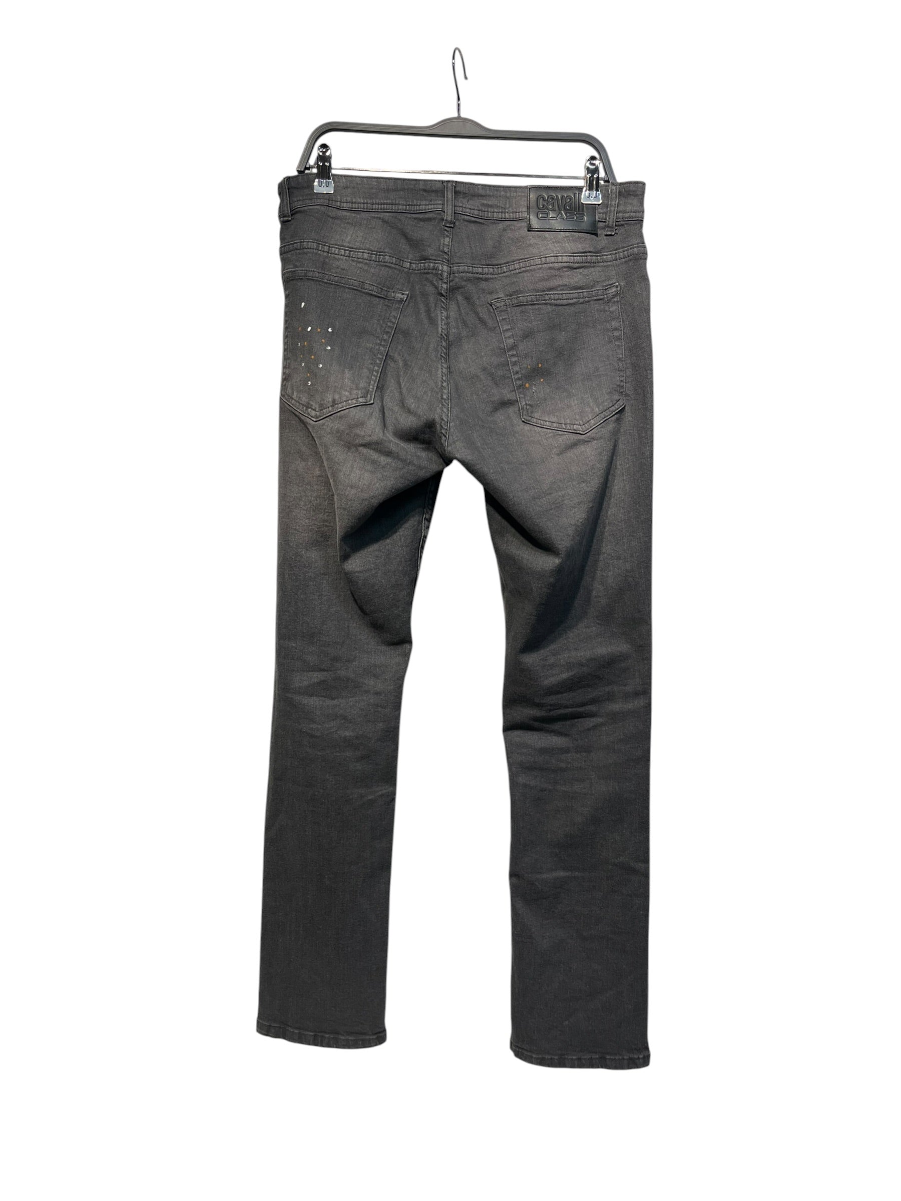 roberto cavalli/Straight Pants/34/Cotton/GRY/ view 2