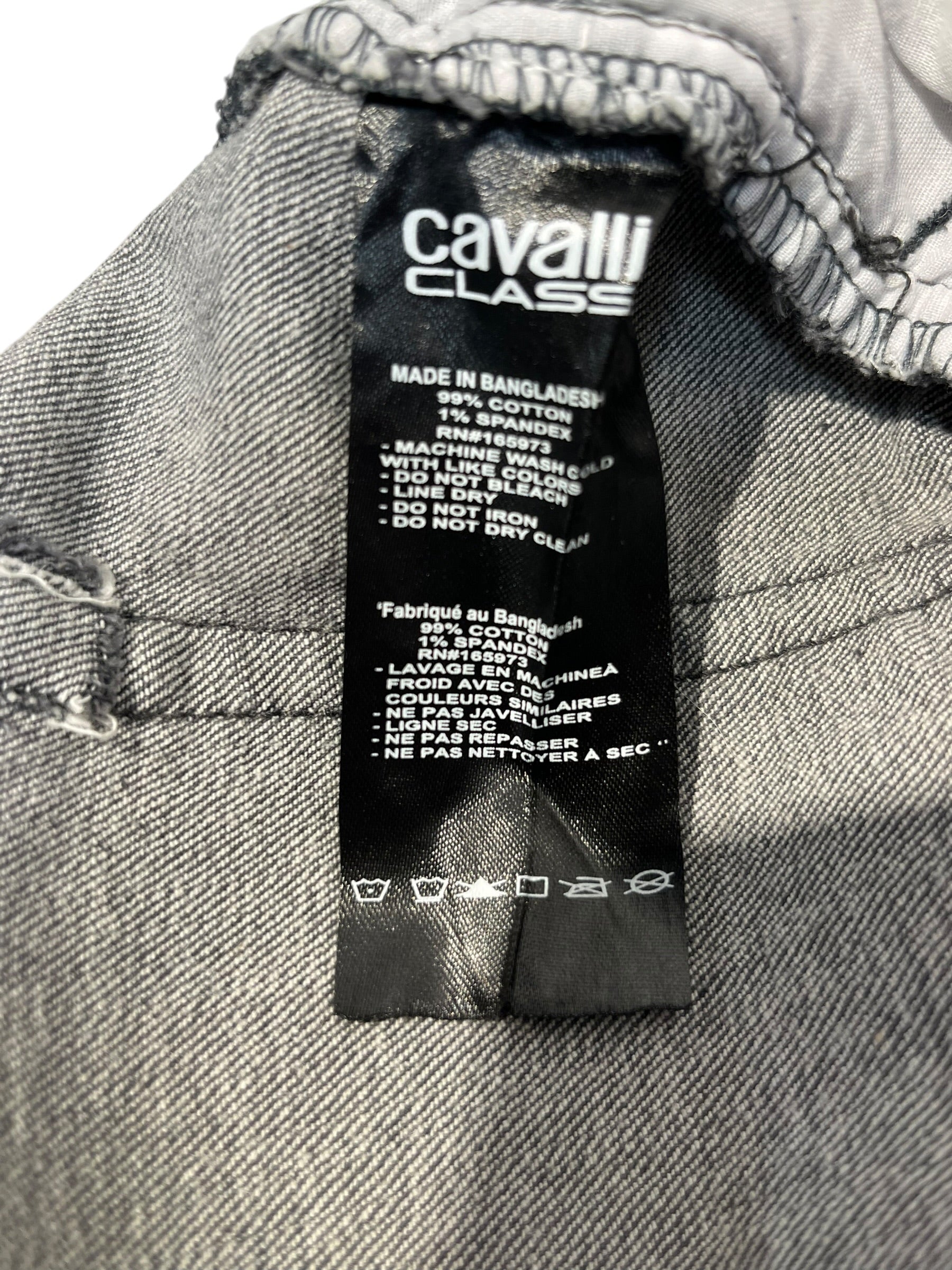 roberto cavalli/Straight Pants/34/Cotton/GRY/ view 4