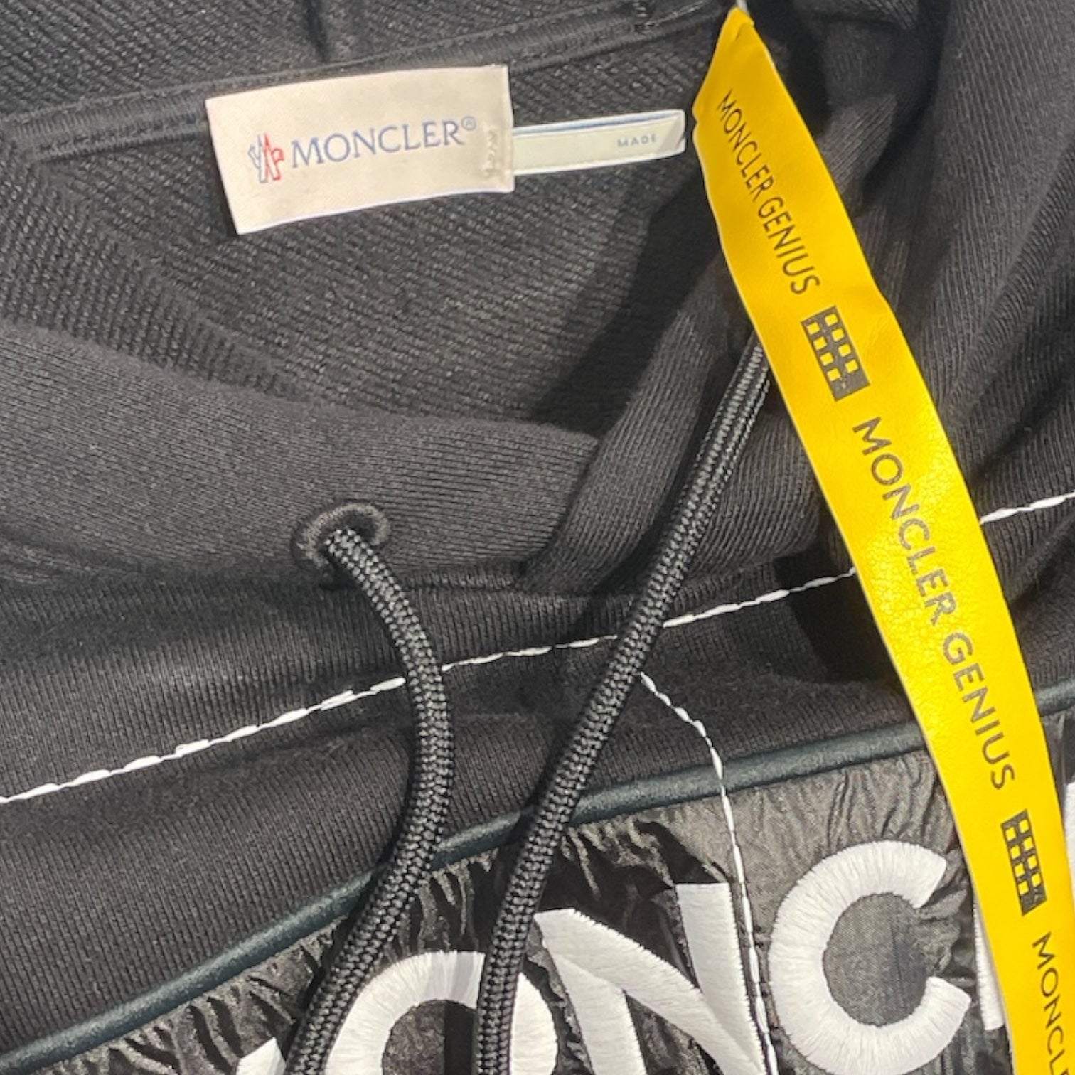MONCLER/CRAIG GREEN/Hoodie/S/Cotton/BLK/Pullover/PAPER FRONT GRAPHIC view 3