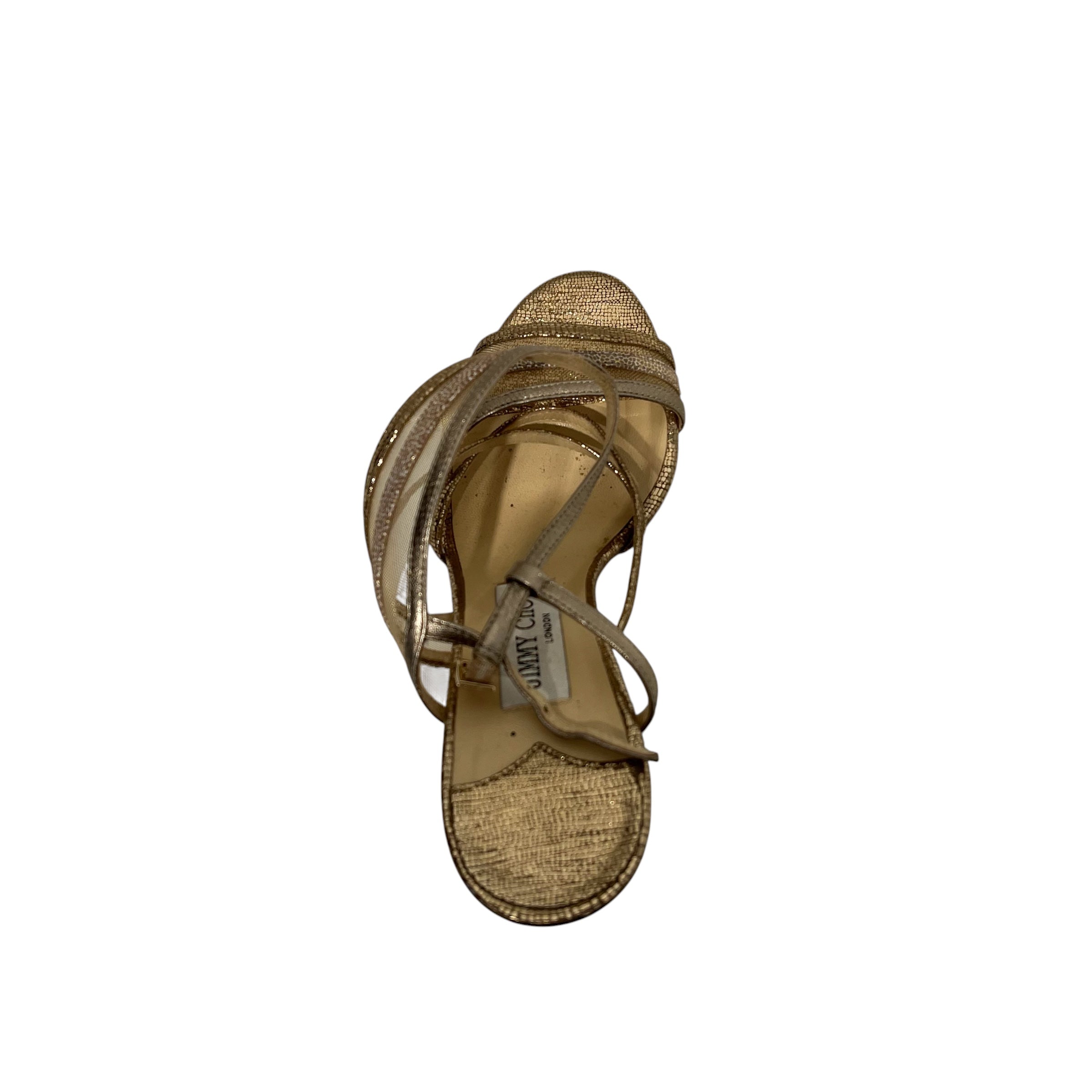 JIMMY CHOO/Heels/EU 36.5/Leather/GLD/ view 3