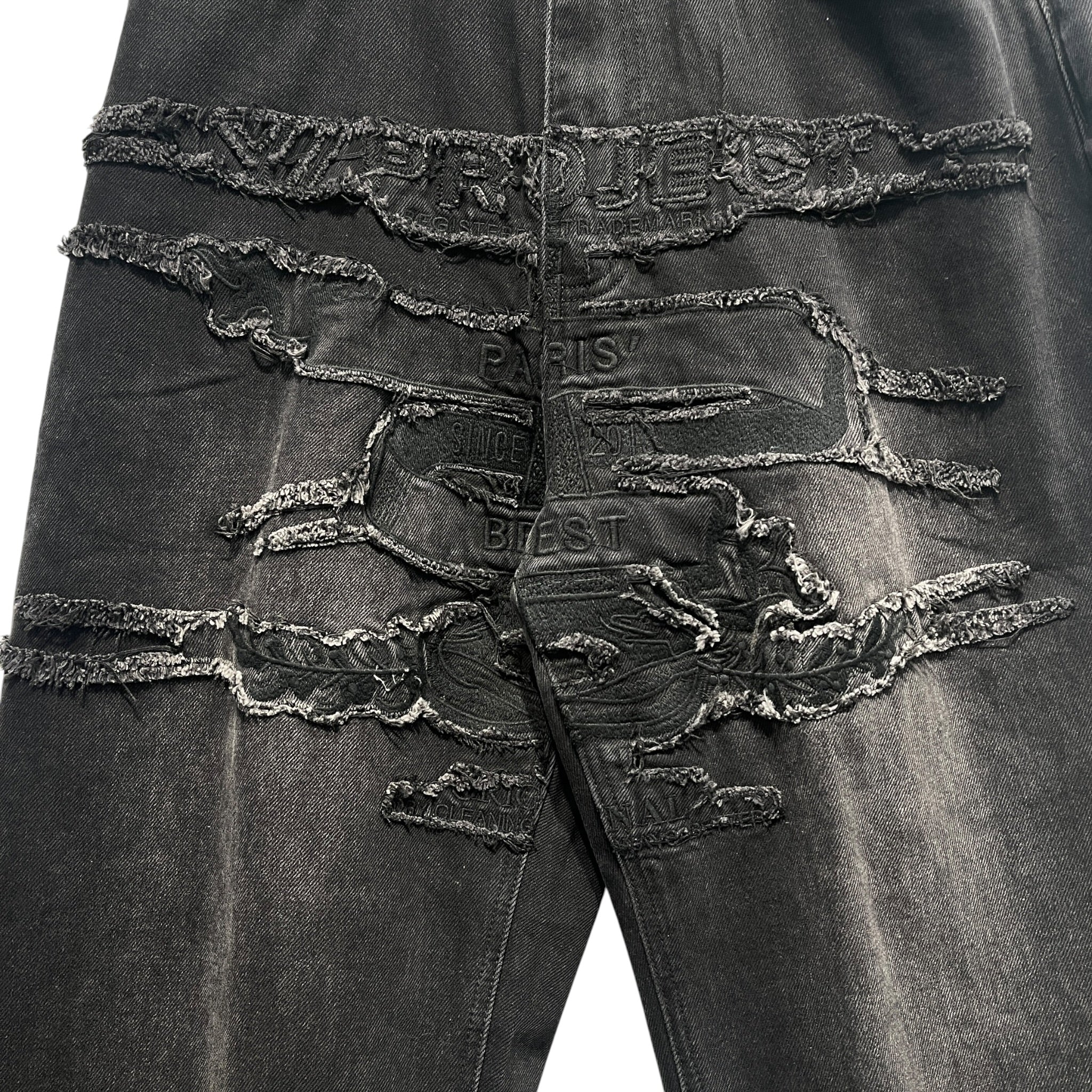 Y/PROJECT/Pants/29/Denim/BLK/Distressed/PARIS' BEST PATCH view 6