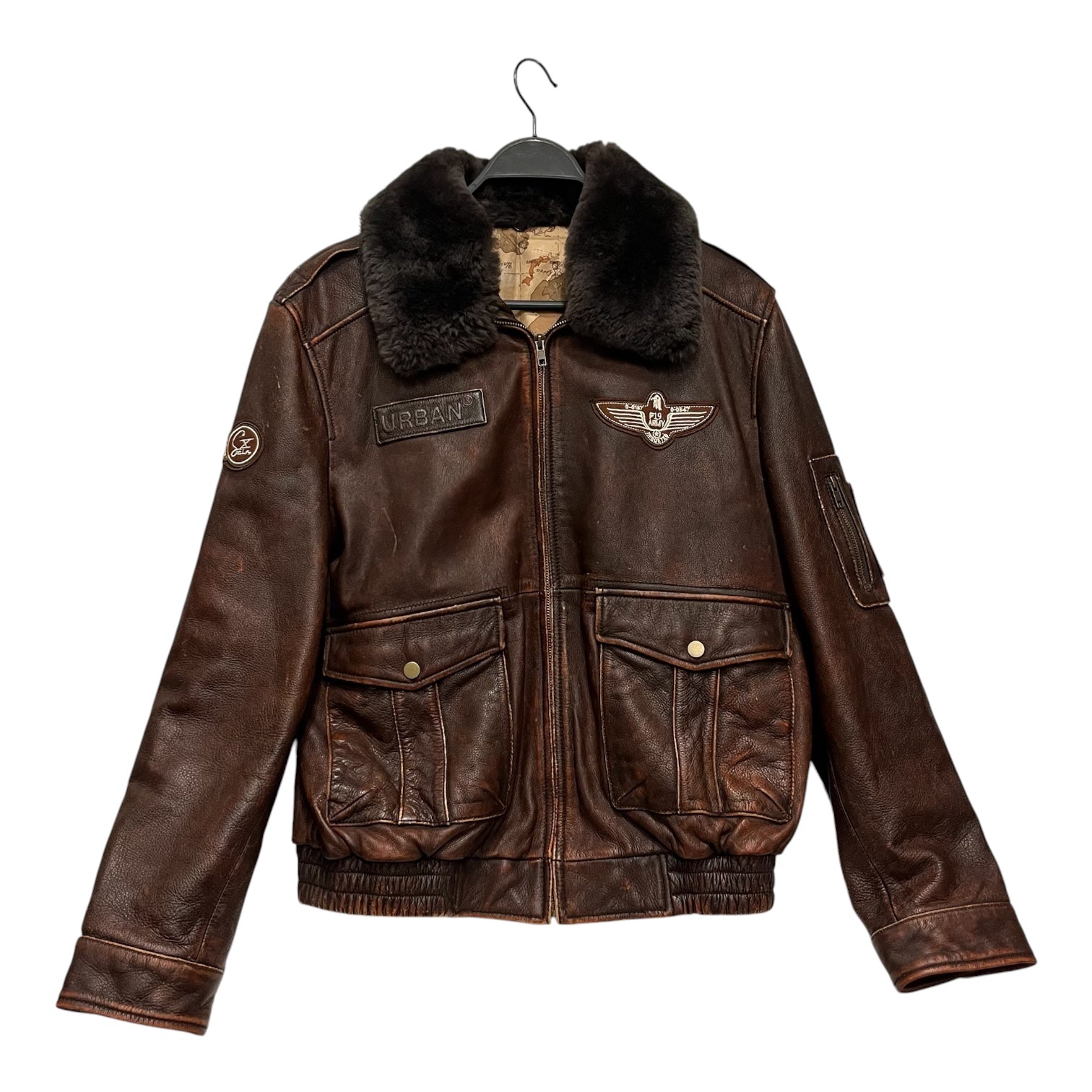 Vintage/Flight Jkt/M/Leather/BRW/aviator flight jckt view 1
