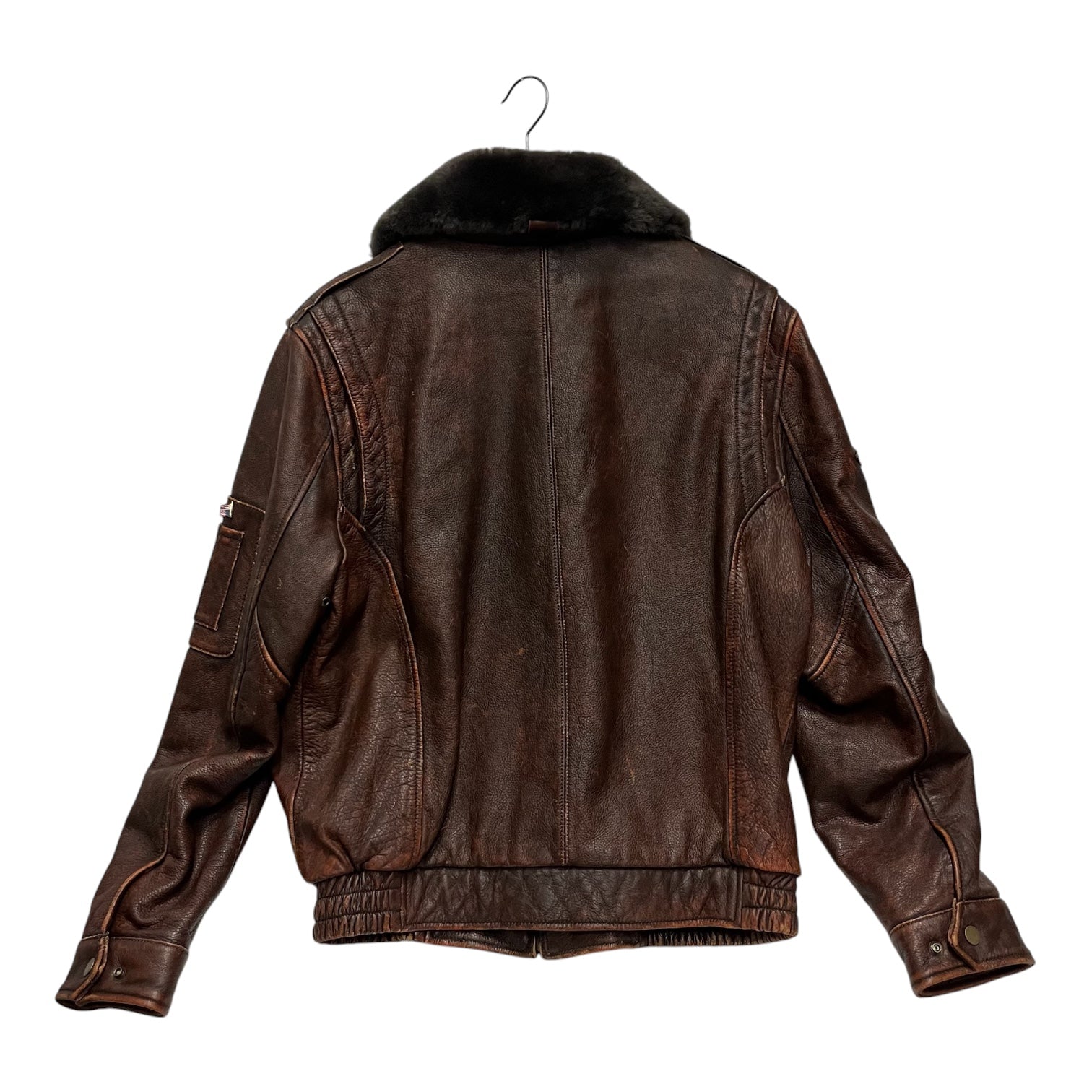 Vintage/Flight Jkt/M/Leather/BRW/aviator flight jckt view 2