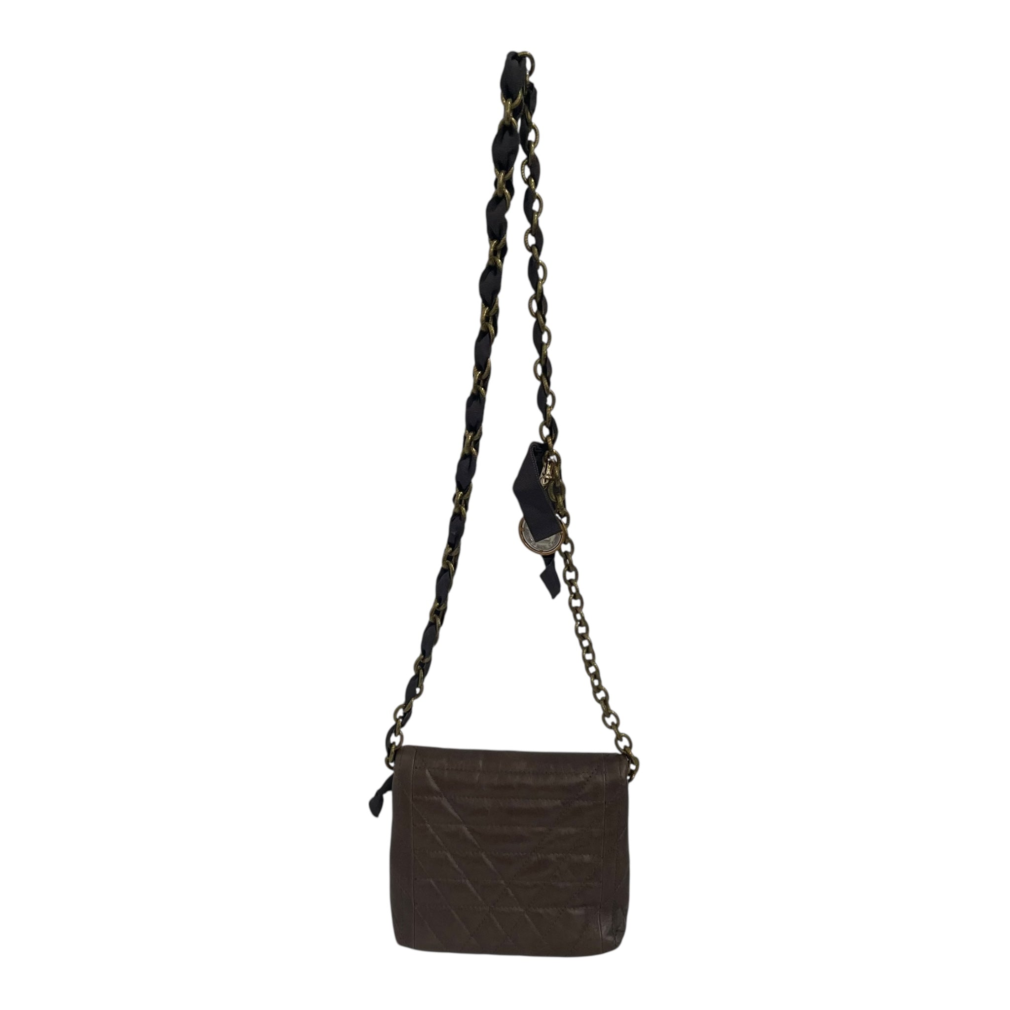 LANVIN/Cross Body Bag/Leather/BRW/Gold Chain strap view 2
