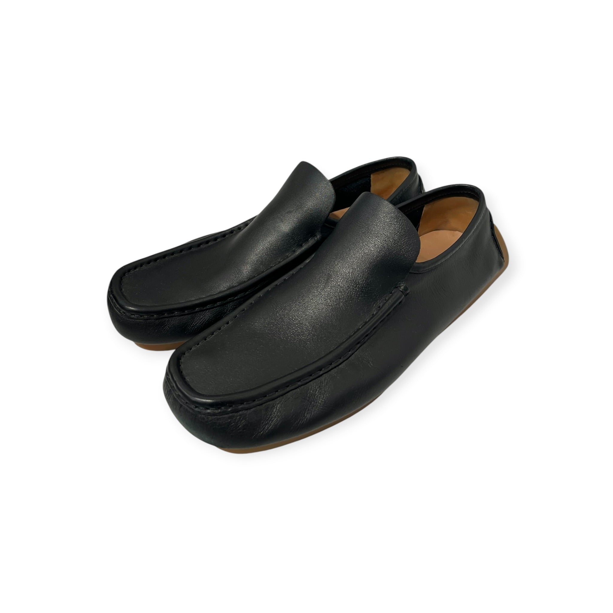 BOTTEGA VENETA/Loafers/Leather/BLK/DRIVERS BROWN SOLES view 1