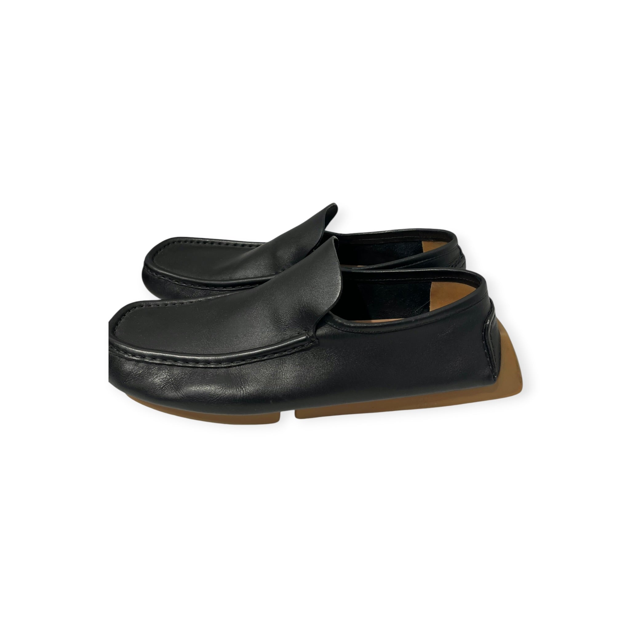BOTTEGA VENETA/Loafers/Leather/BLK/DRIVERS BROWN SOLES view 2